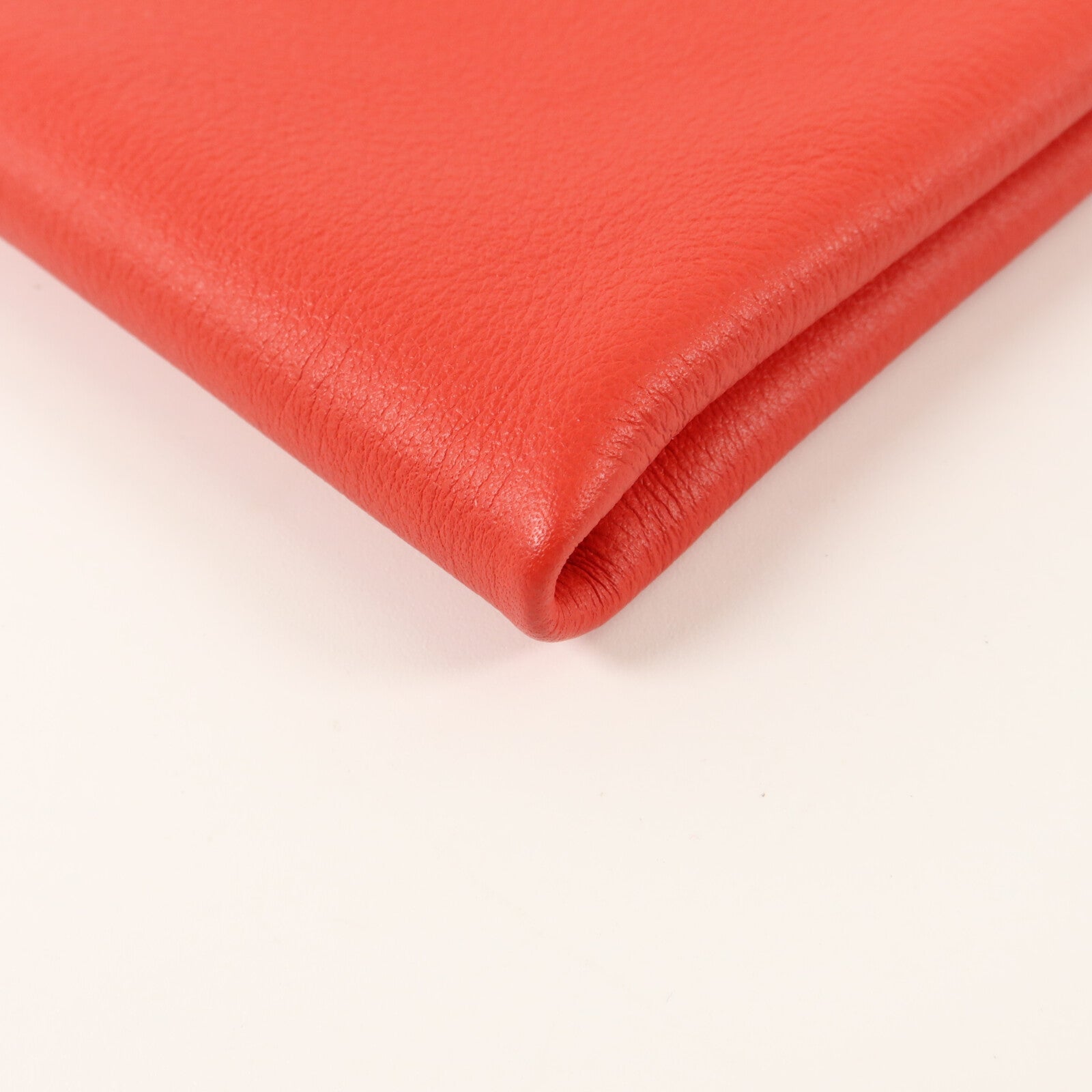 HERMES Evercolor皮革Atout Pouch 14(PM)小袋Braise/Bleu Du Nord