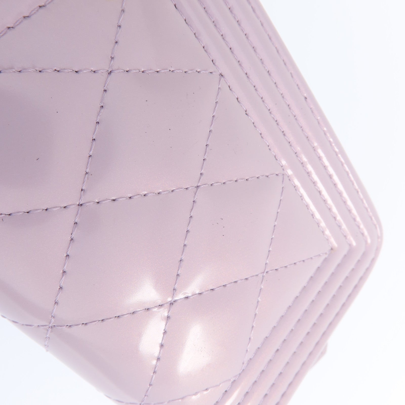 CHANEL 漆皮皮革Boy Coin Purse金扣零錢包