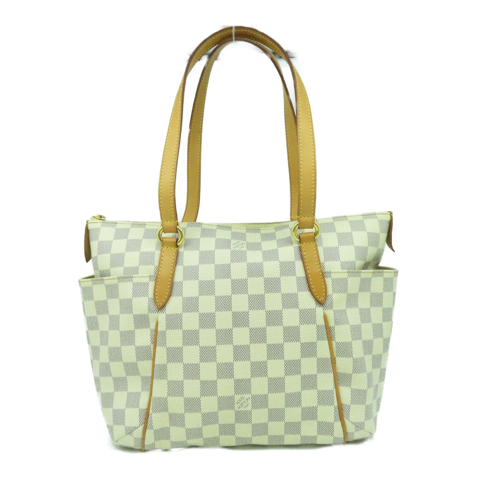 LOUIS VUITTON 【激減優惠】Damier Totally PM金扣手挽肩背兩用袋白色