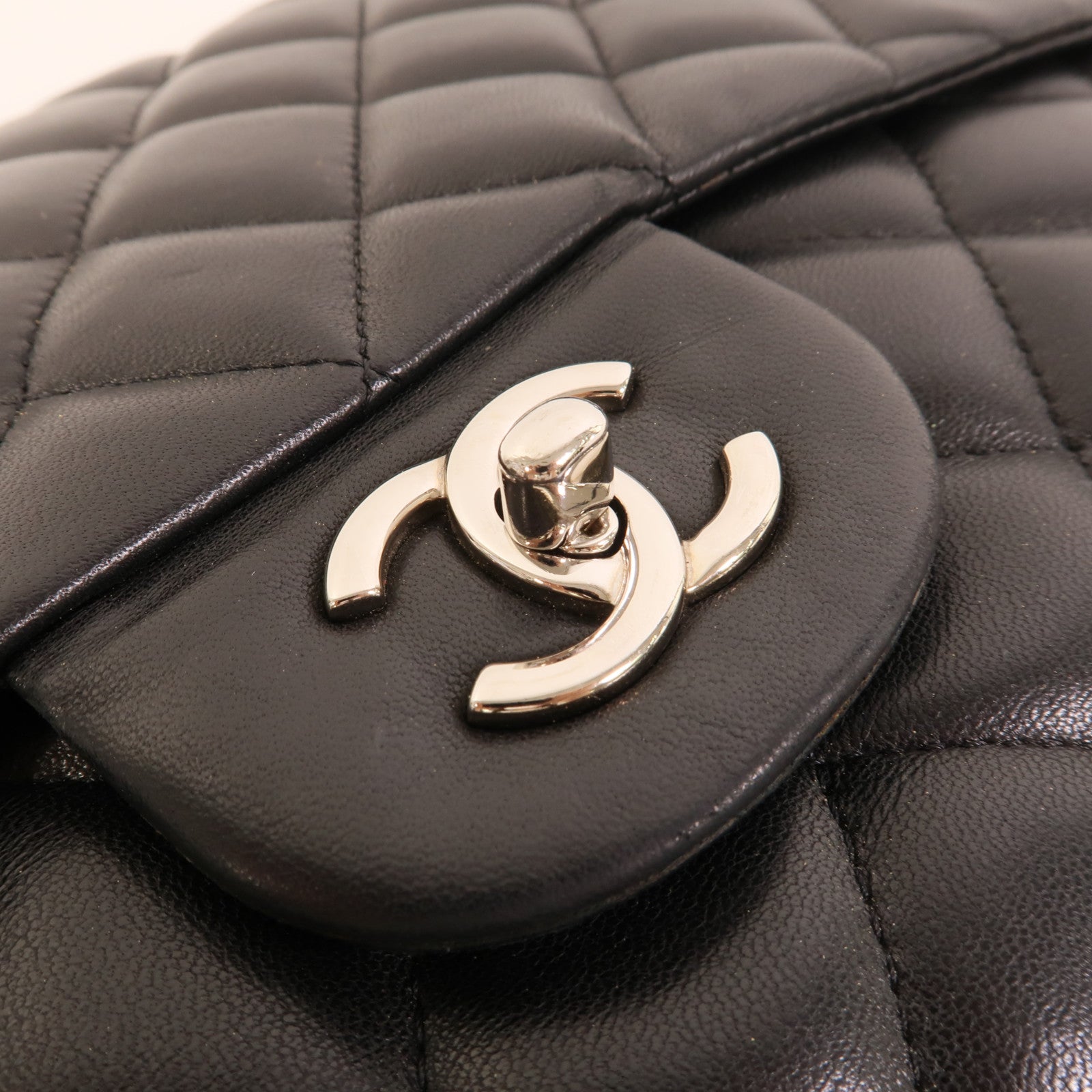 CHANEL 羊皮皮革Large Classic鏈帶肩背袋
