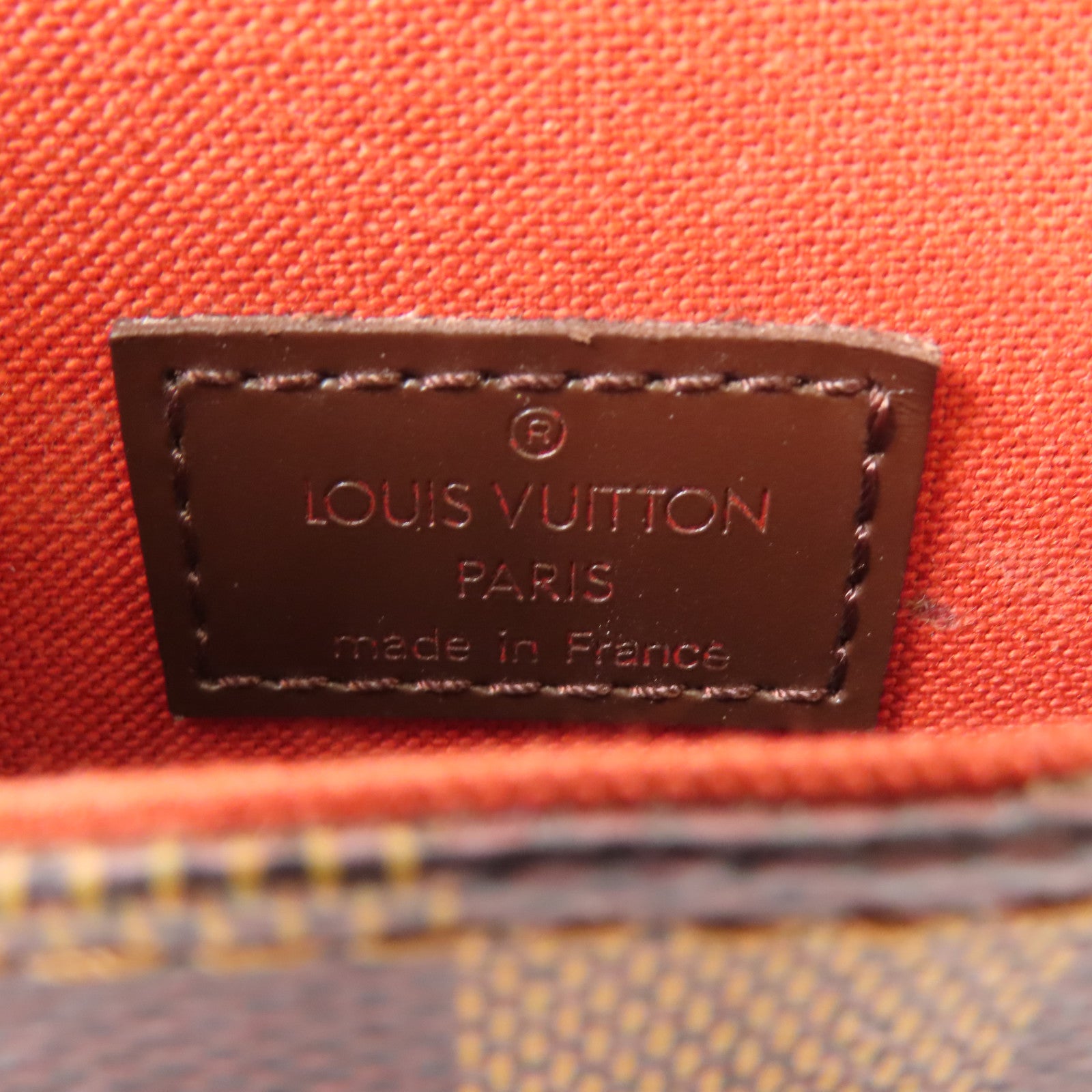 LOUIS VUITTON Damier Ebene Portobello金扣肩背袋棕色
