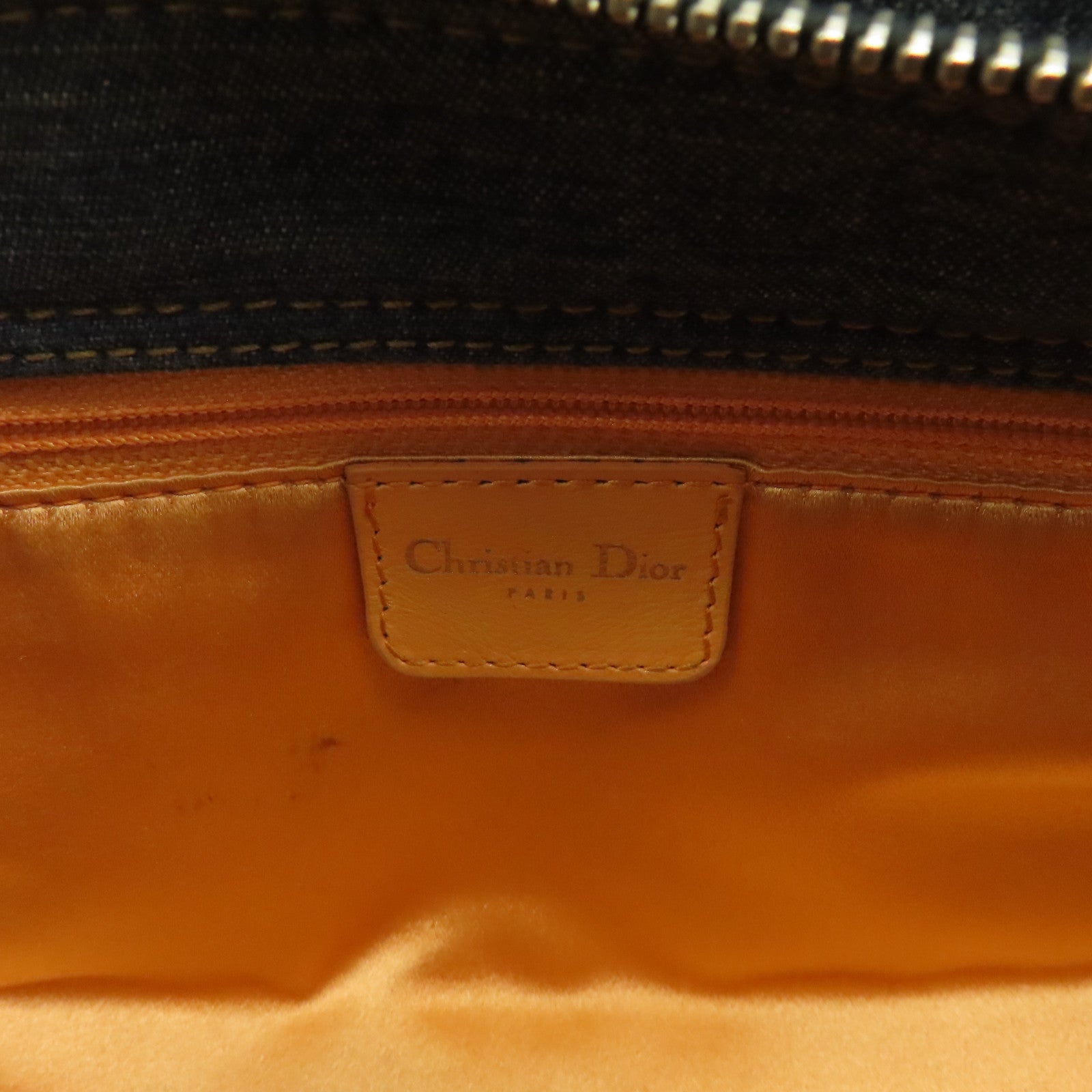 Dior 牛仔布Hand Bag銀扣手挽袋藍色