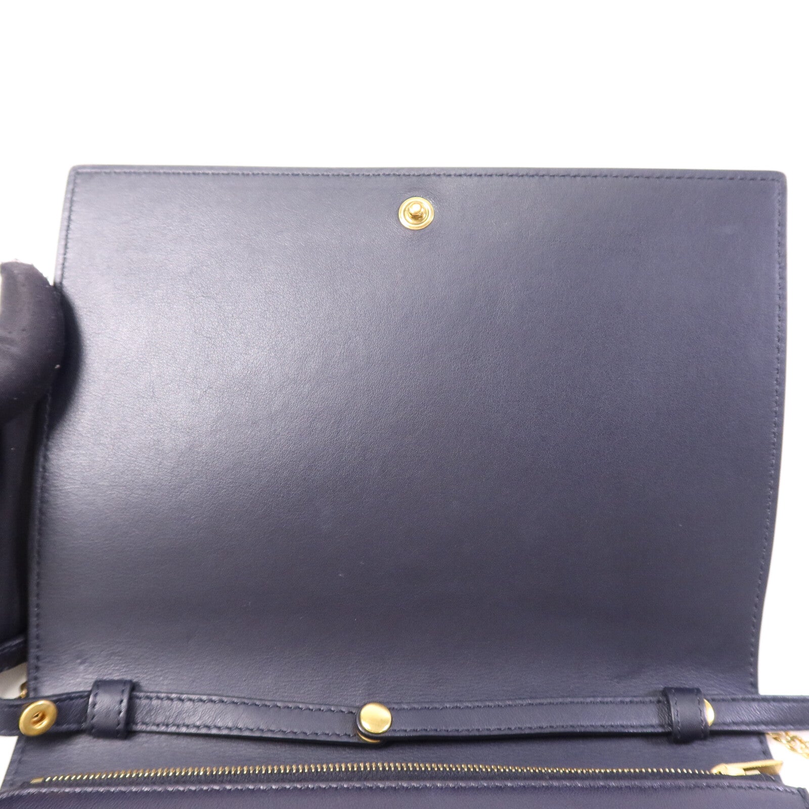 CELINE 牛皮皮革Flame Evening Chain Wallet金扣鏈帶肩背袋