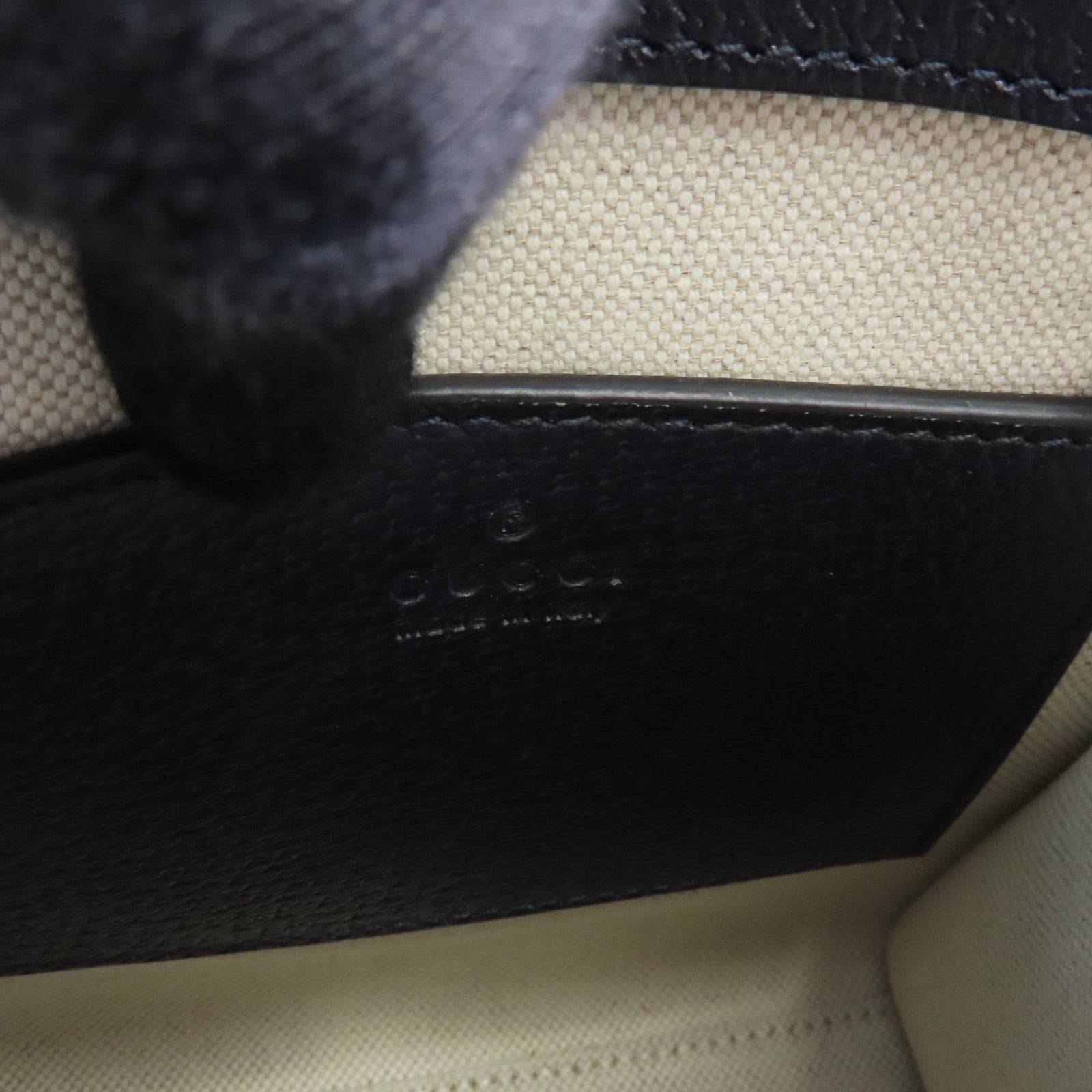 GUCCI 【激減優惠】塗層帆布2way Shoulder Bag銀扣手挽肩背兩用袋藍色/米色