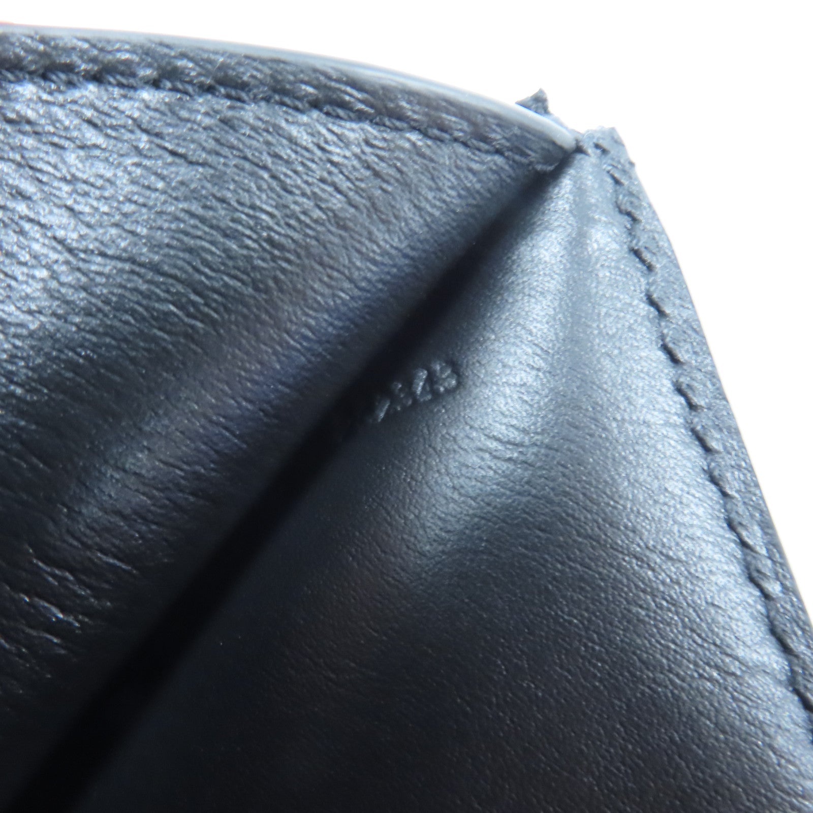 LOEWE 羊皮皮革Tri-fold Wallet金扣三摺錢包黑色