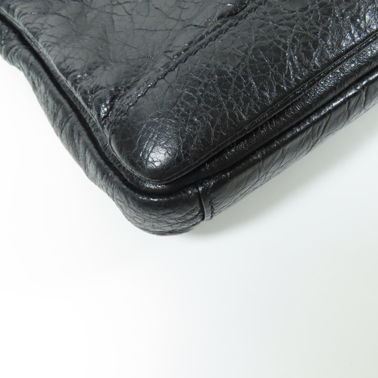 BALENCIAGA 牛皮皮革2 Way Shoulder Bag銀扣手挽肩背兩用袋