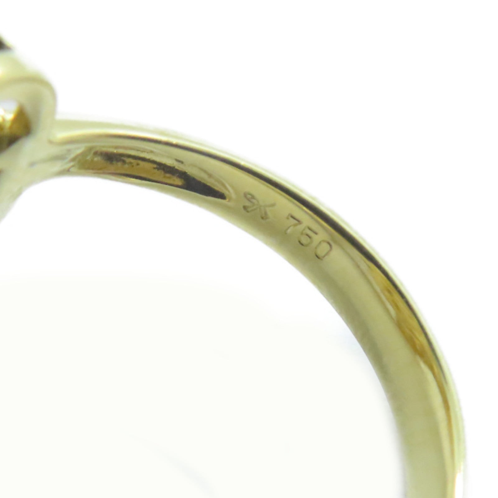 JEWELRY 18K黃金/Sapphire Diamond Ring 1.32ct黃色藍寶石/0.31ct鑚石戒指US#6
