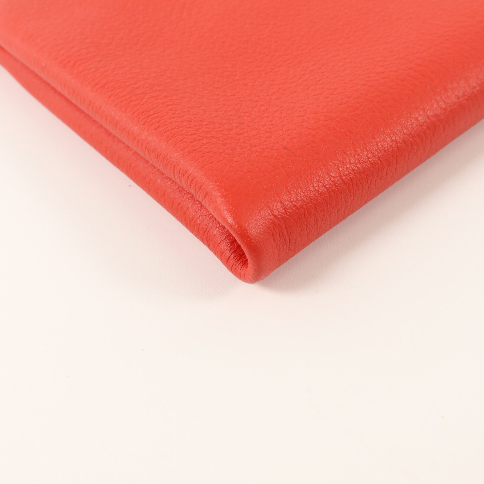 HERMES Evercolor皮革Atout Pouch 14(PM)小袋Braise/Bleu Du Nord