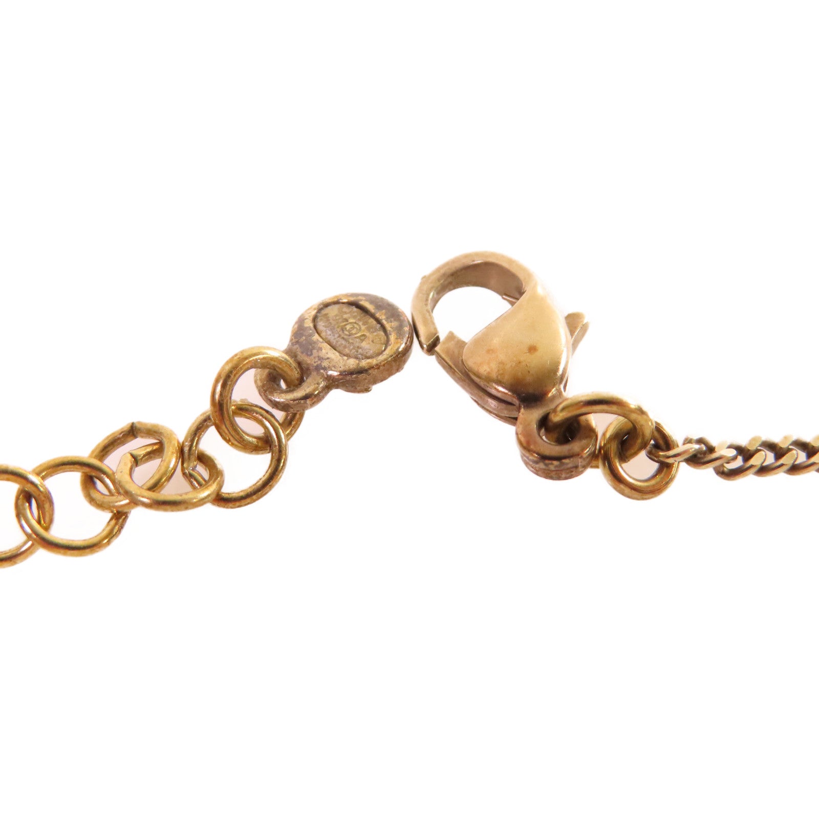 CHANEL 【激減優惠】金屬/水鑽CC Necklace金扣項鍊金色/黑色