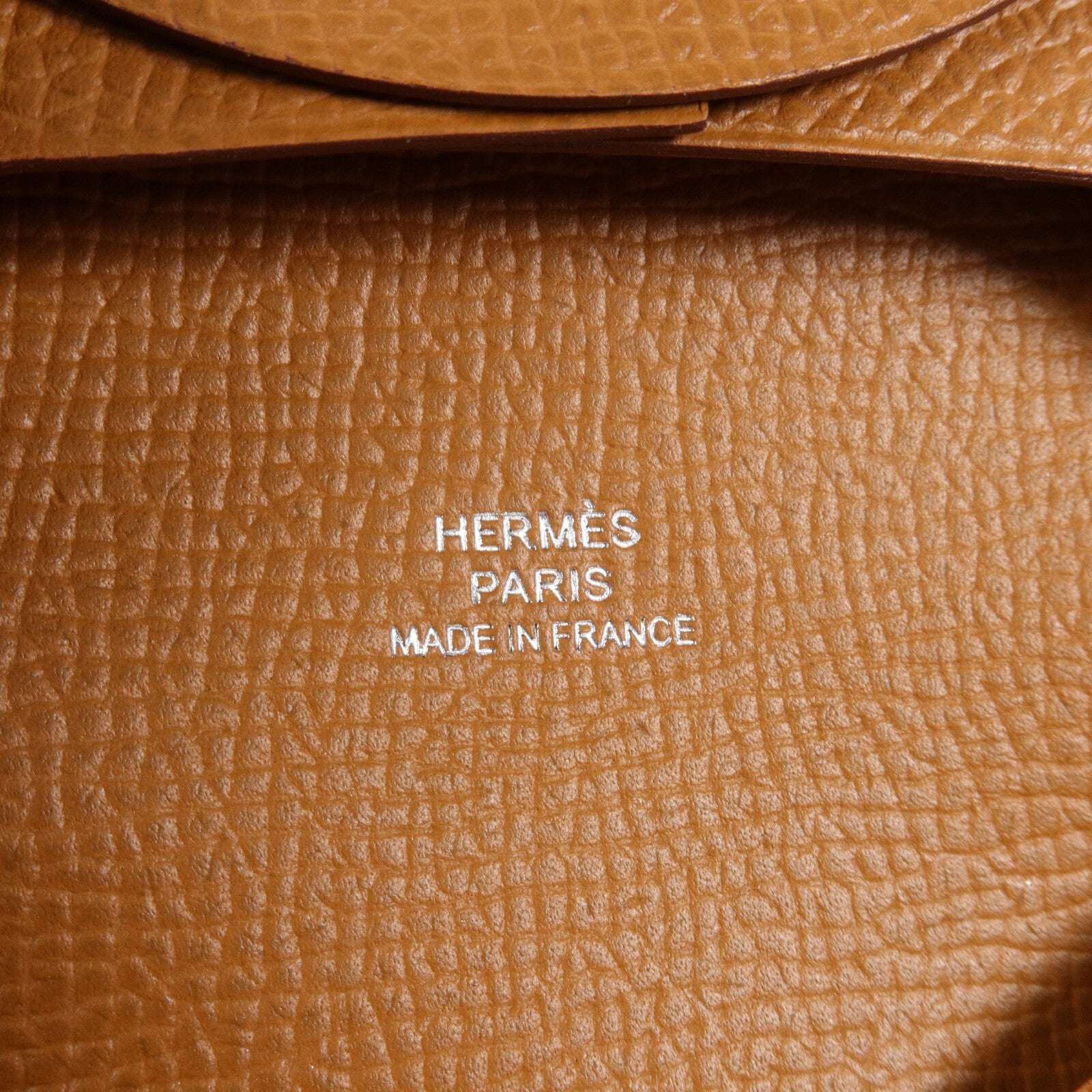 HERMES Epsom皮革Bastia Change Purse零錢包Gold