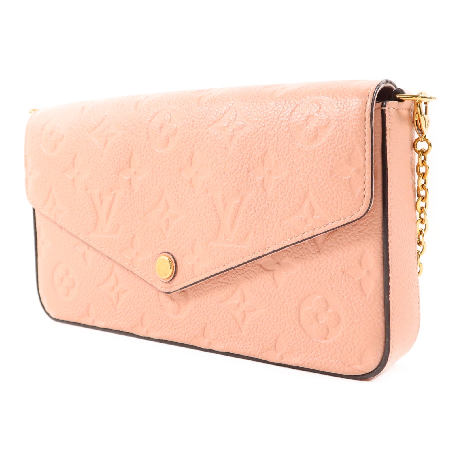 LOUIS VUITTON 【激減優惠】Monogram Empreinte Felicie Pochette金扣鏈帶肩背袋