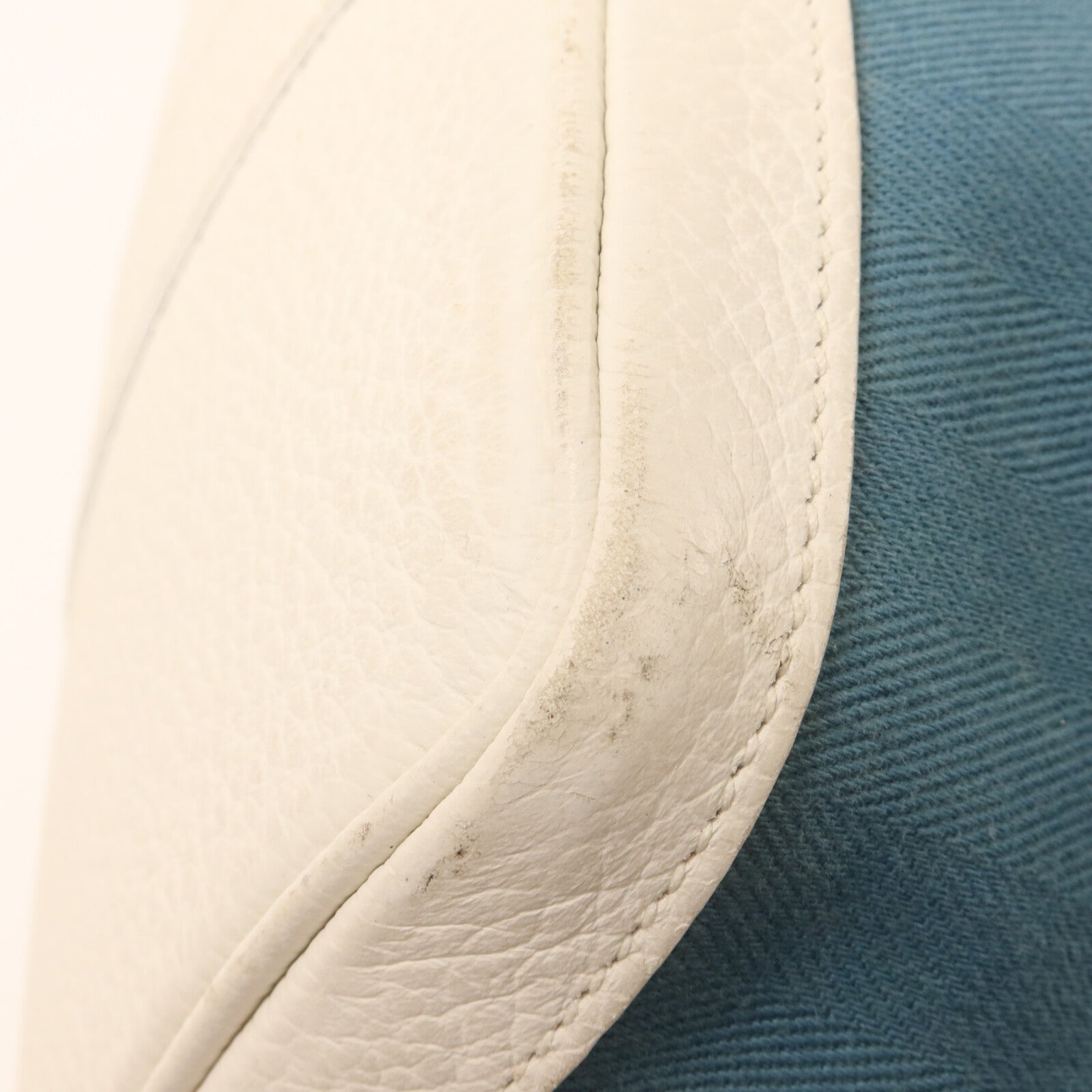 HERMES 帆布Garden Party PM手挽袋Blue/White