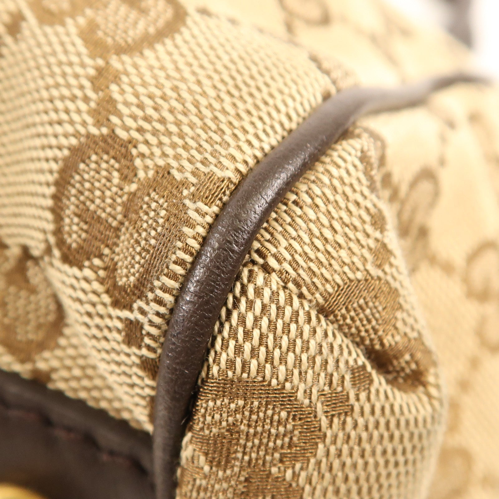 GUCCI 帆布/皮革Scarletti金扣手挽袋