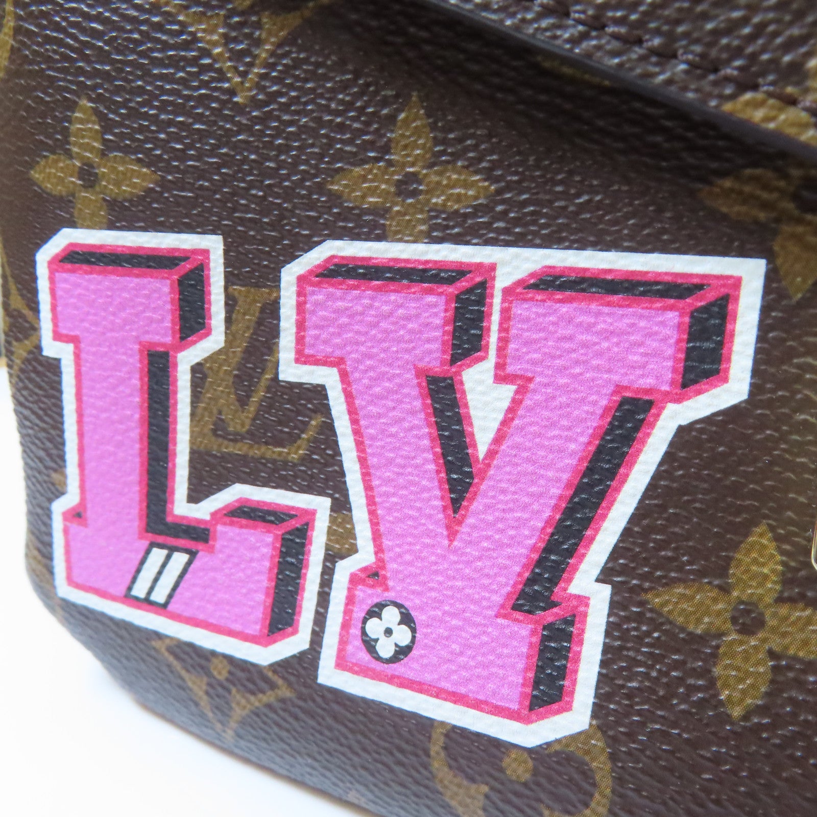 LOUIS VUITTON Monogram Patches Pochette Metis MM金扣手挽肩背兩用袋啡色