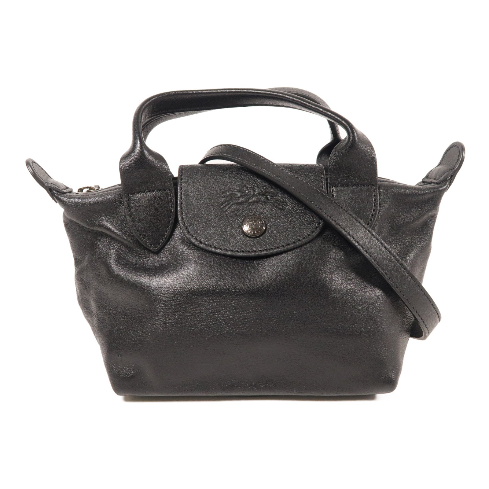 Longchamp 皮革手挽肩背兩用袋