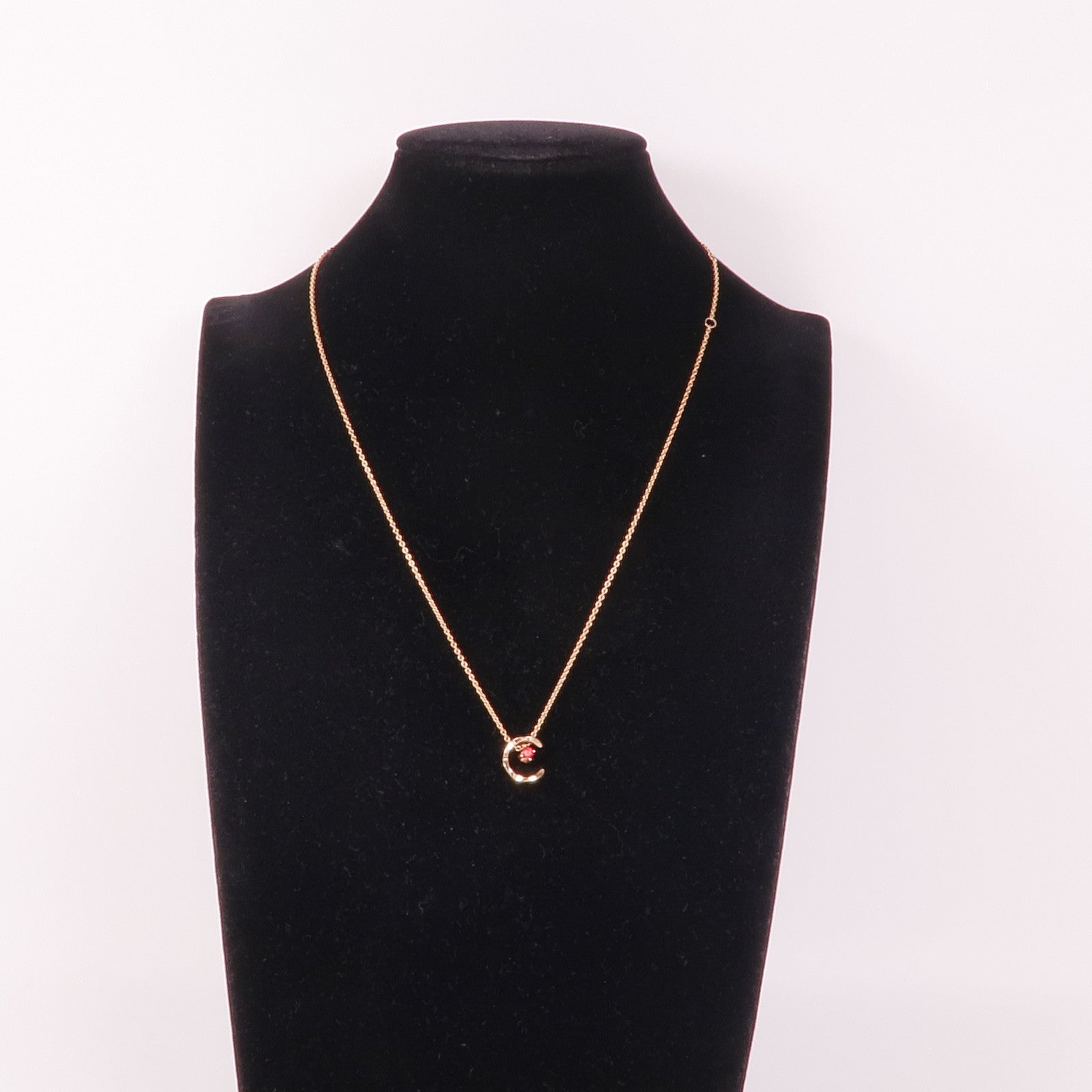 CHANEL 18K玫瑰金Coco Necklace紅寶石/鑽石項鍊