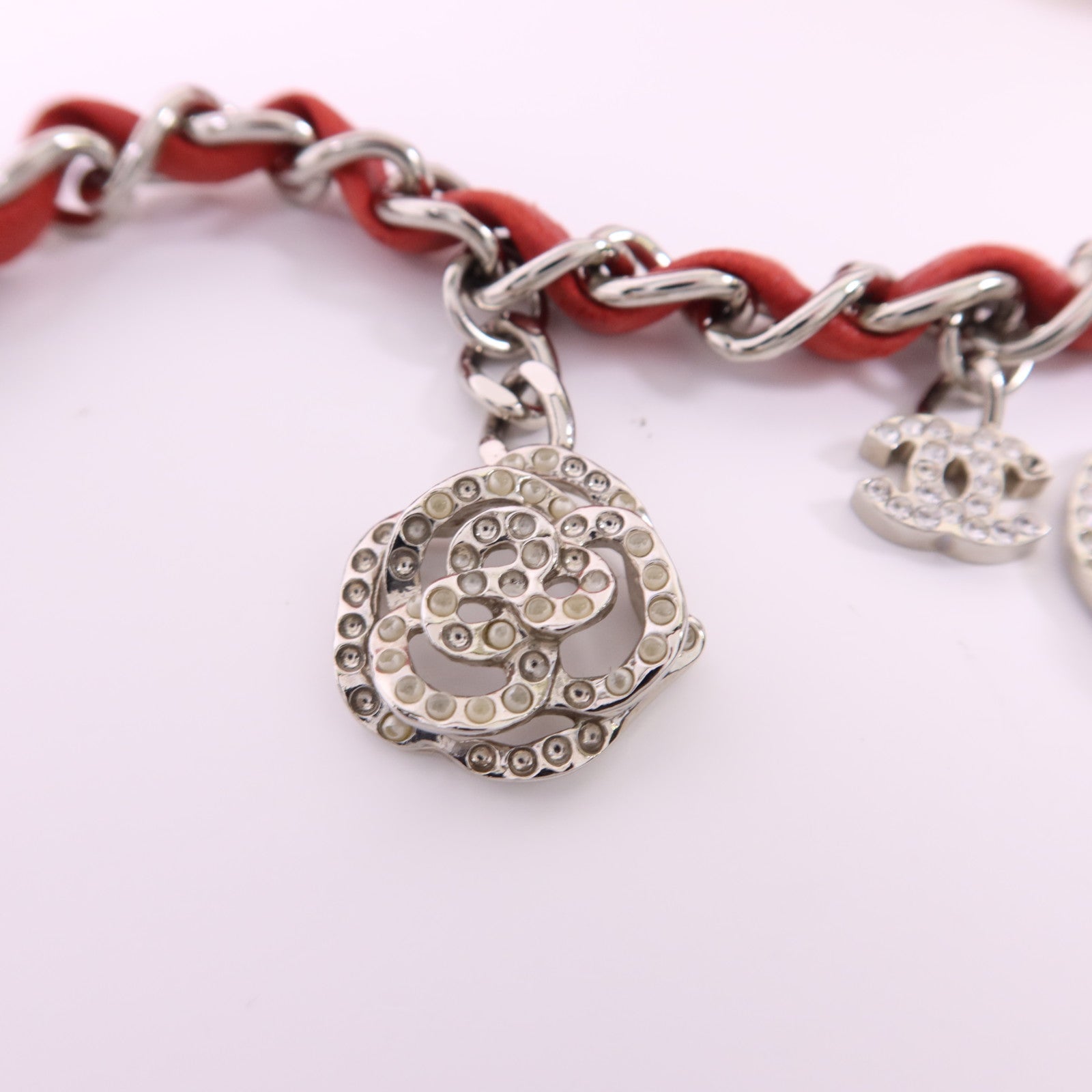 CHANEL 羊皮皮革Classic Flap 20銀扣鏈帶肩背袋