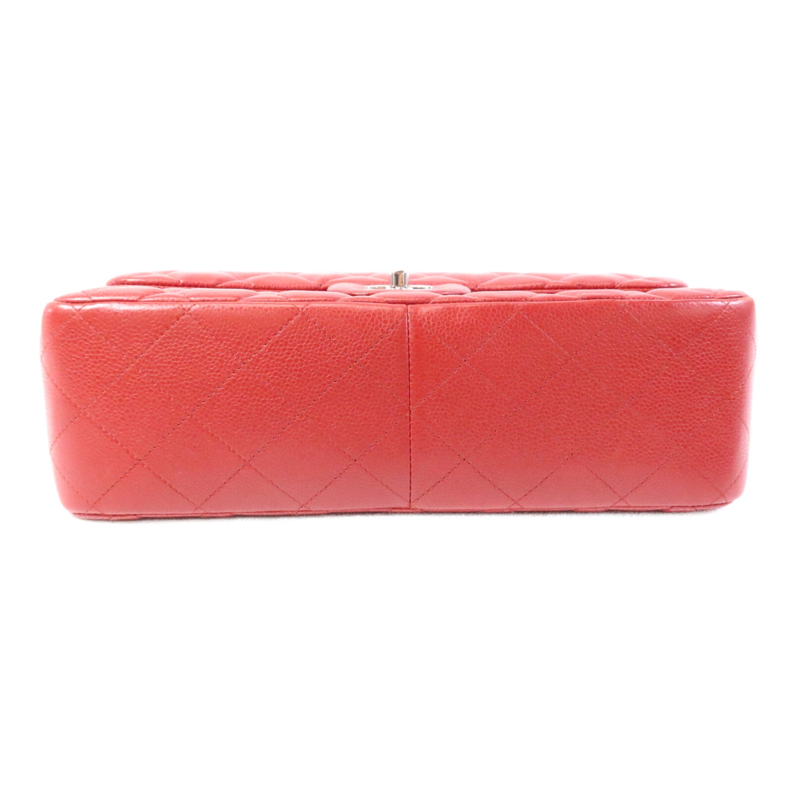 CHANEL 牛皮皮革Large Classic銀扣鏈帶肩背袋