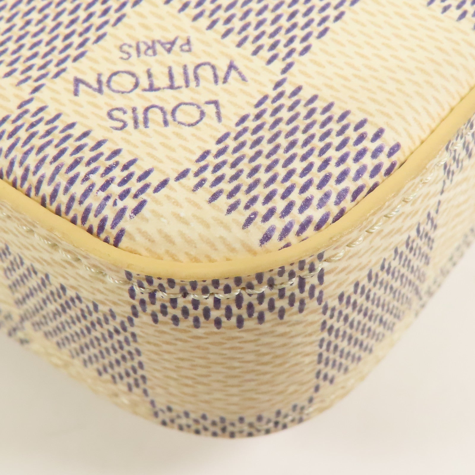 LOUIS VUITTON Damier Azur Felicie Pochette金扣鏈帶肩背袋