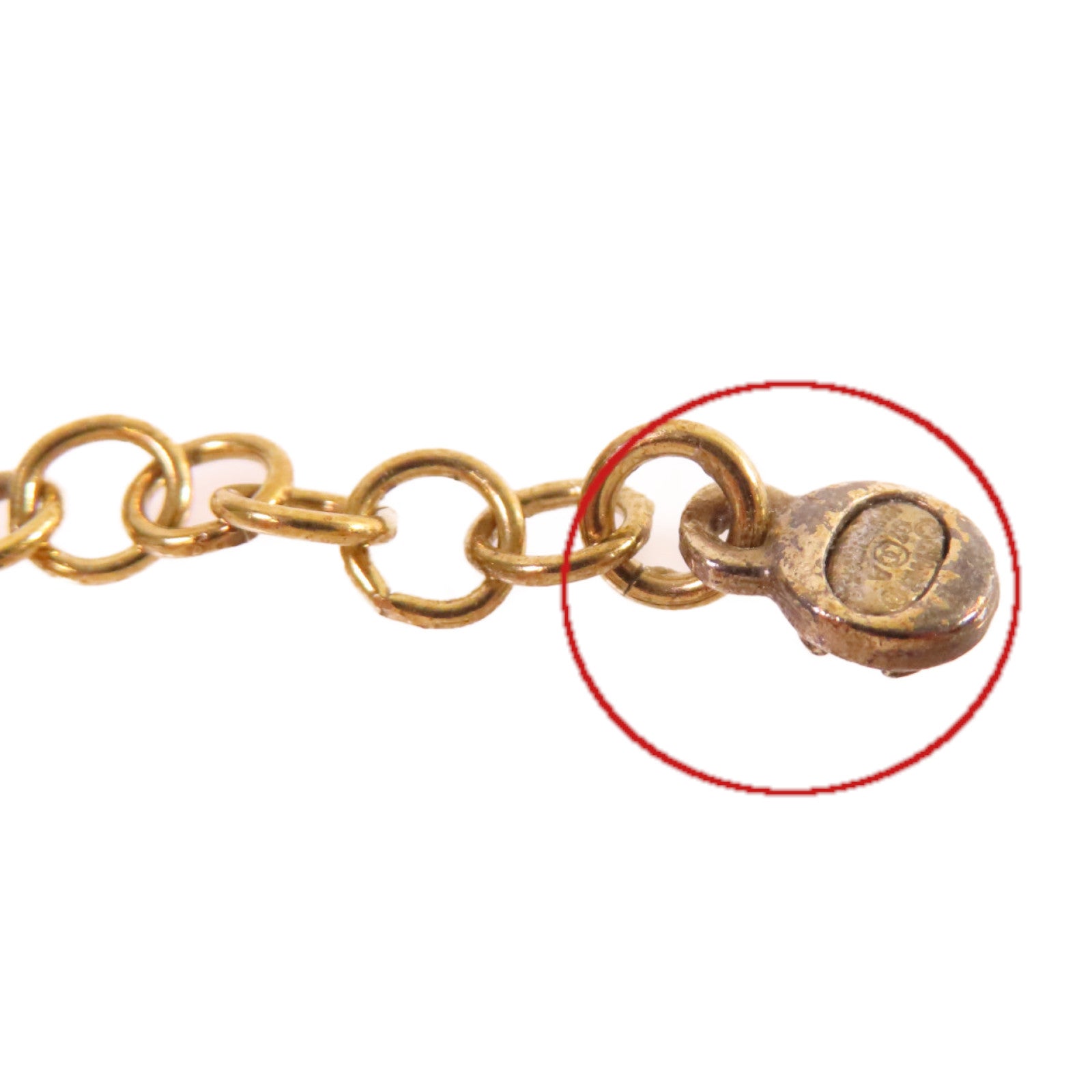 CHANEL 【激減優惠】金屬/水鑽CC Necklace金扣項鍊金色/黑色