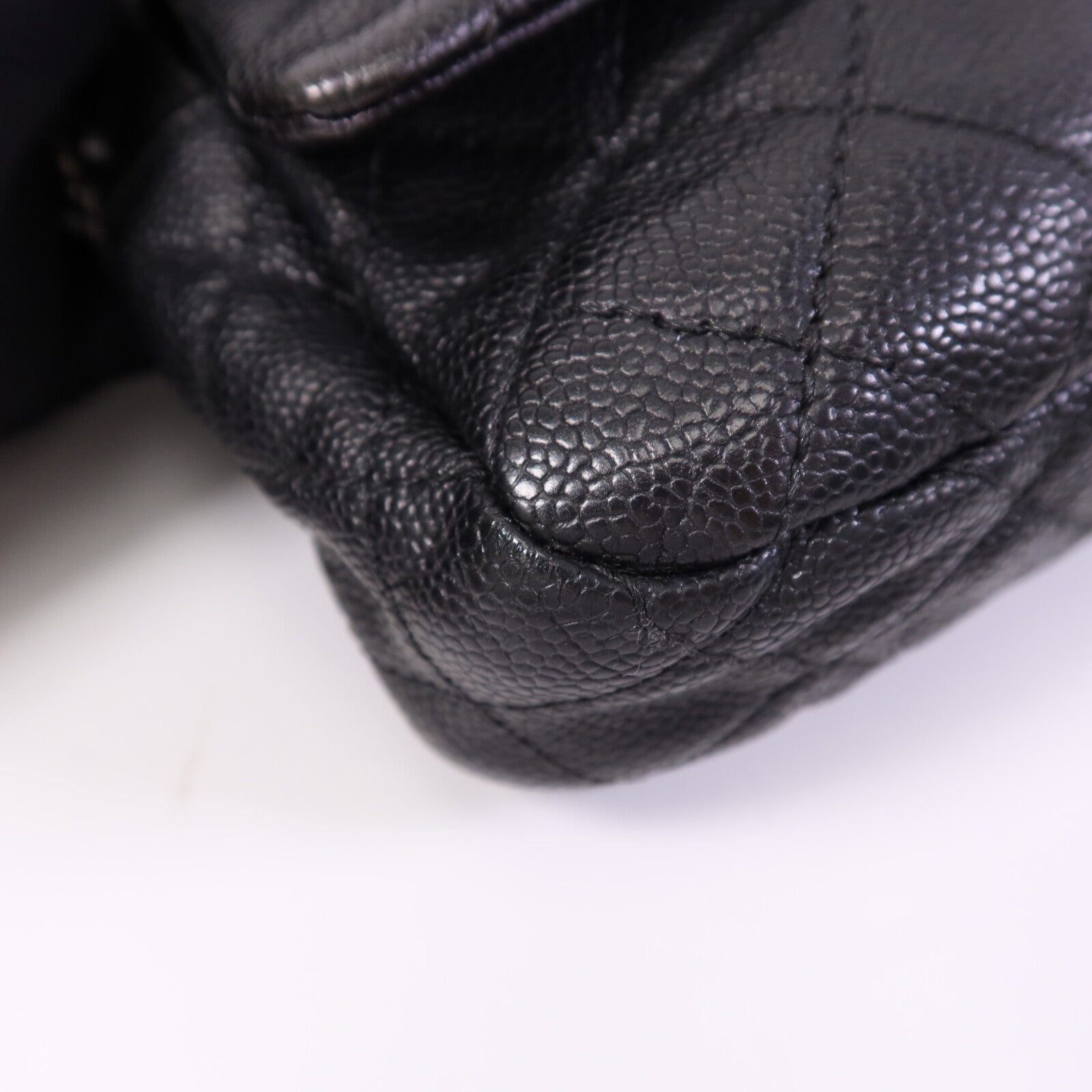 CHANEL 牛皮皮革Chain Shoulder Bag銀扣鏈帶肩背袋