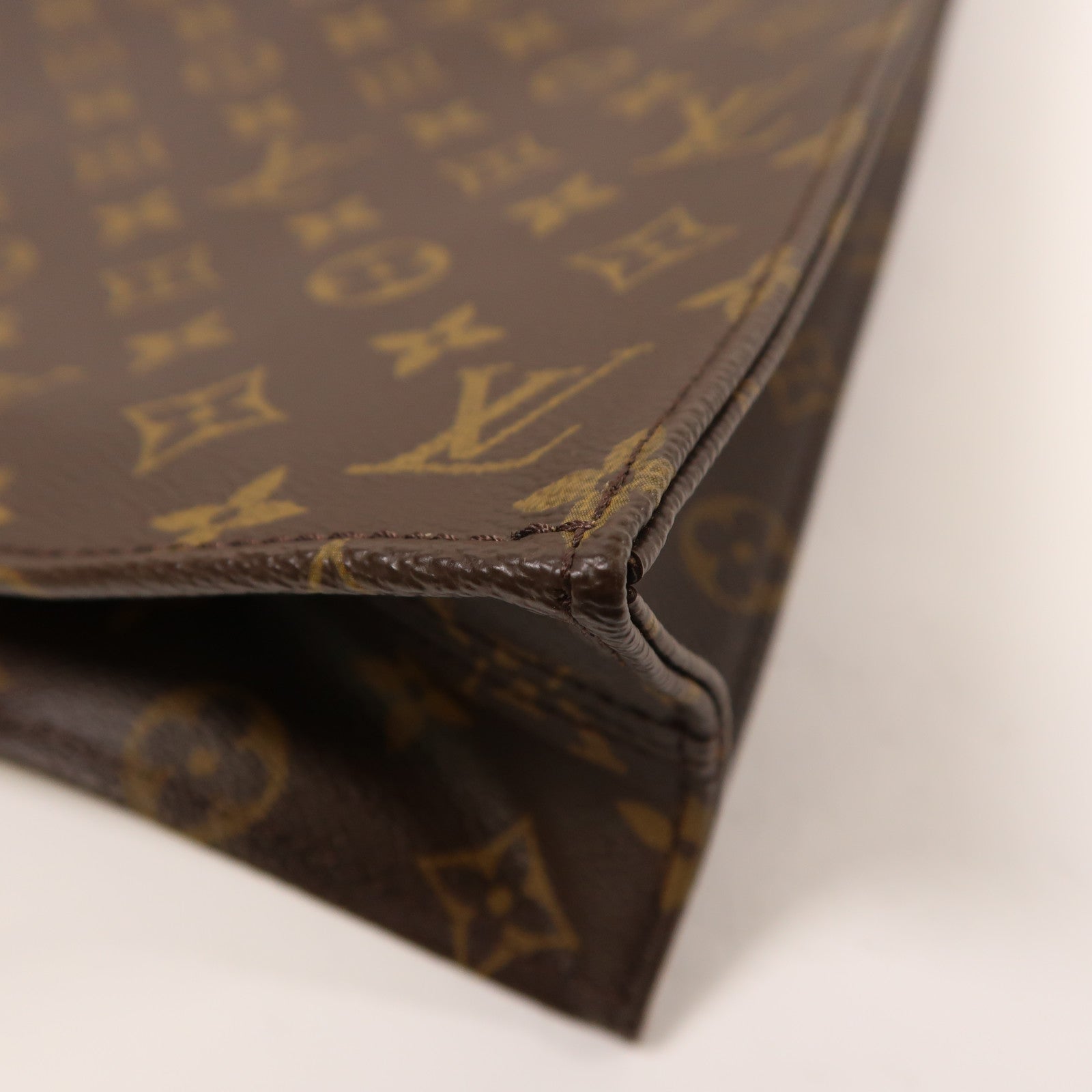 LOUIS VUITTON Monogram Sac Plat金扣手挽袋