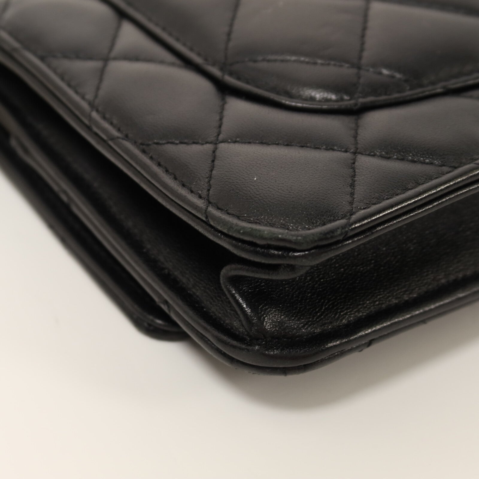 CHANEL 羊皮皮革WOC Wallet on Chain金扣鏈帶肩背袋