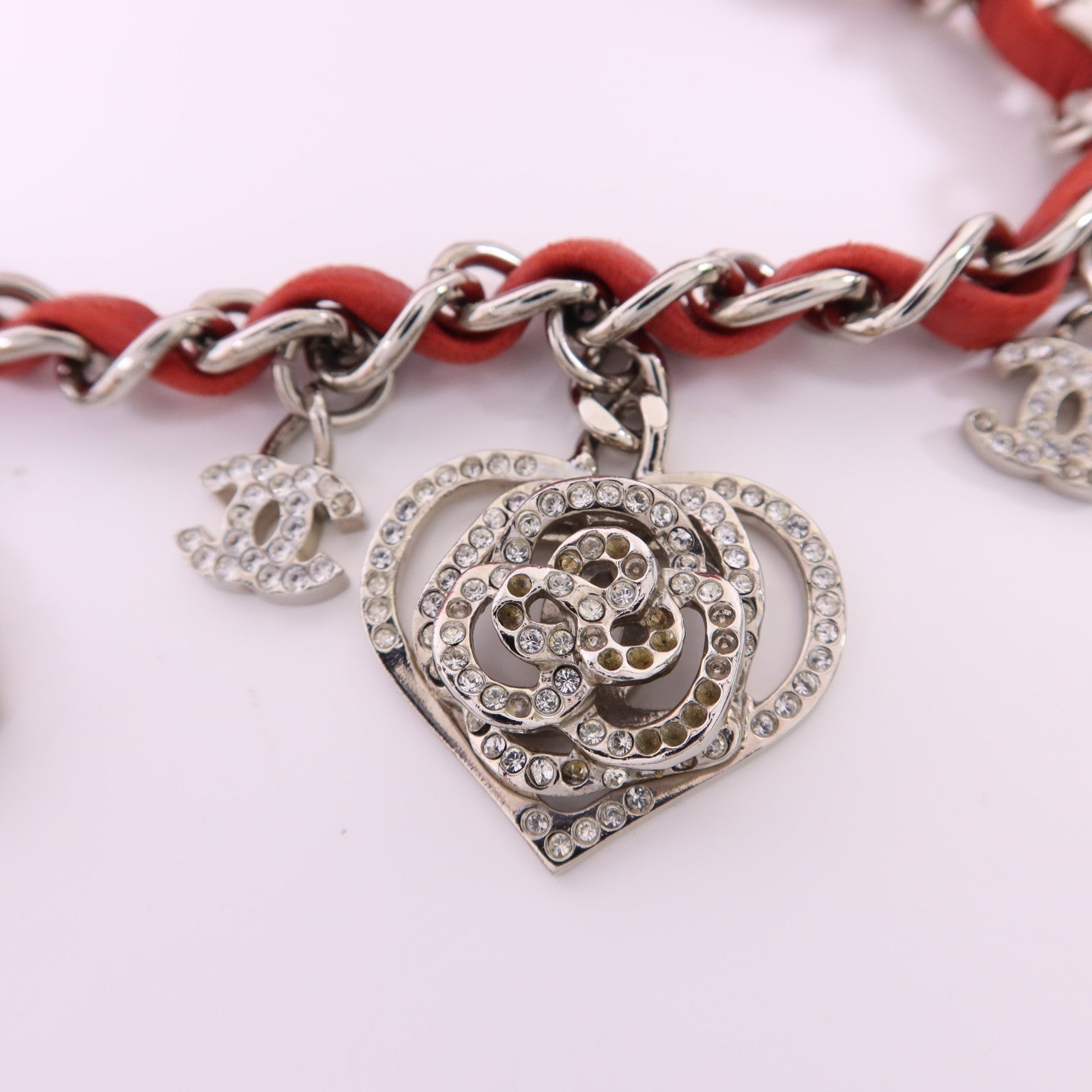 CHANEL 羊皮皮革Classic Flap 20銀扣鏈帶肩背袋