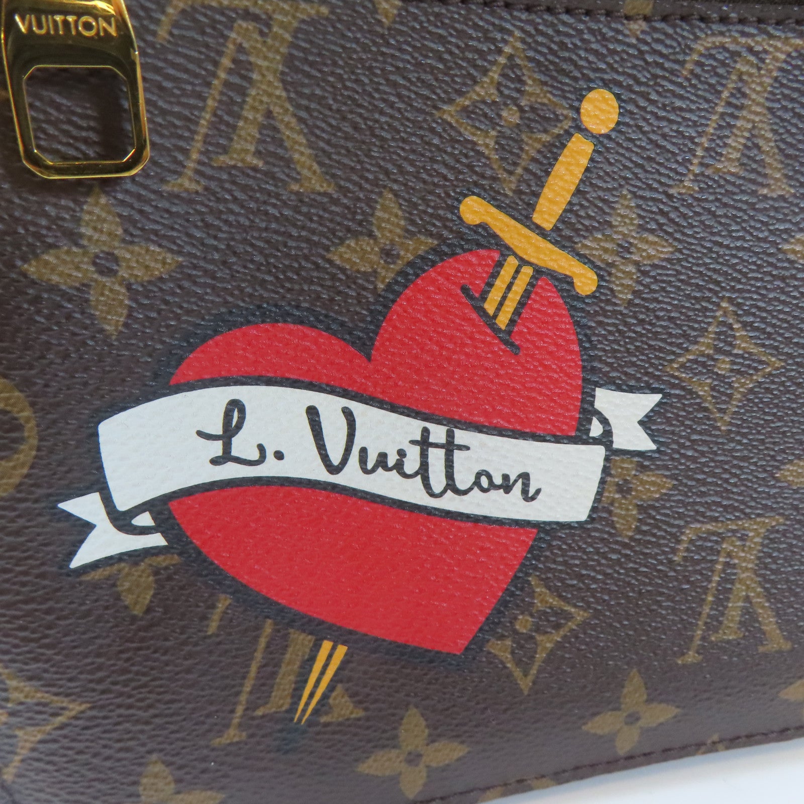LOUIS VUITTON Monogram Patches Pochette Metis MM金扣手挽肩背兩用袋啡色