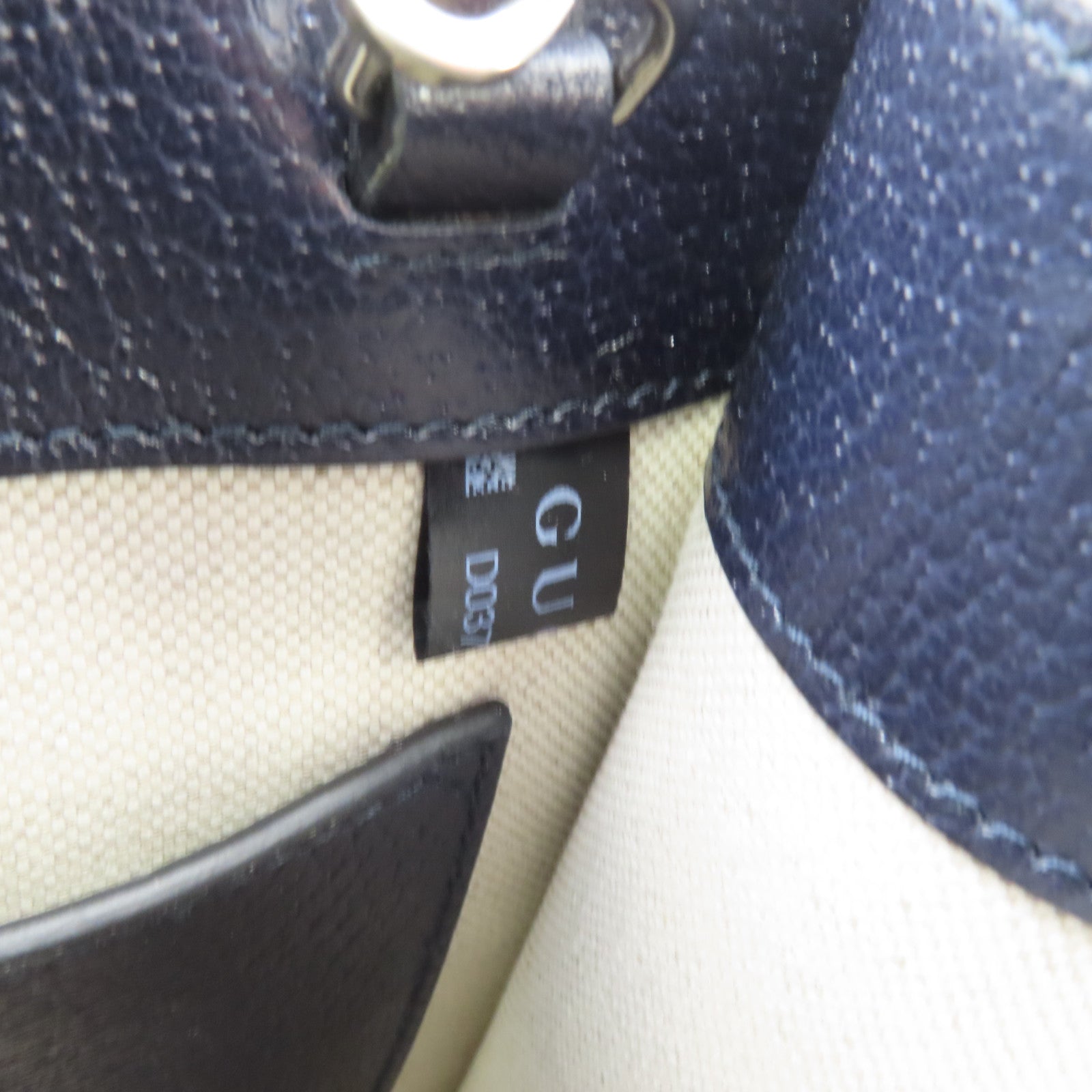 GUCCI 【激減優惠】塗層帆布2way Shoulder Bag銀扣手挽肩背兩用袋藍色/米色