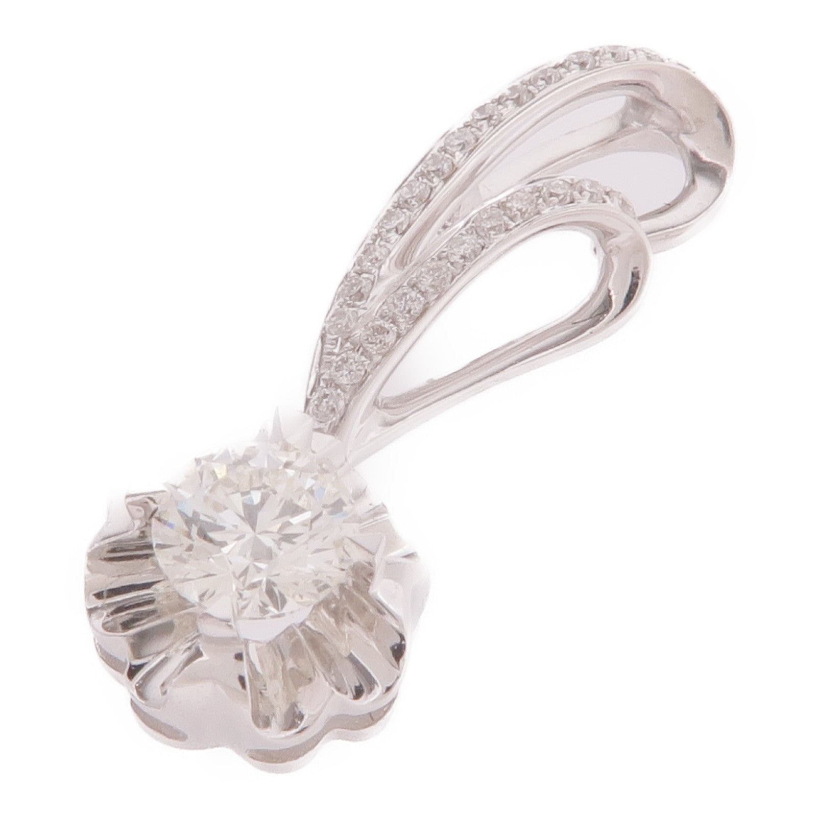 JEWELRY 【激減優惠】18K白金Diamond Pendant Top鑽石吊墜
