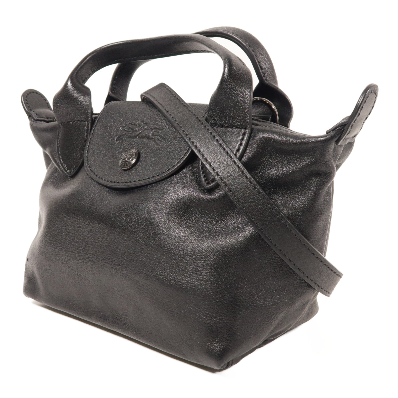 Longchamp 皮革手挽肩背兩用袋