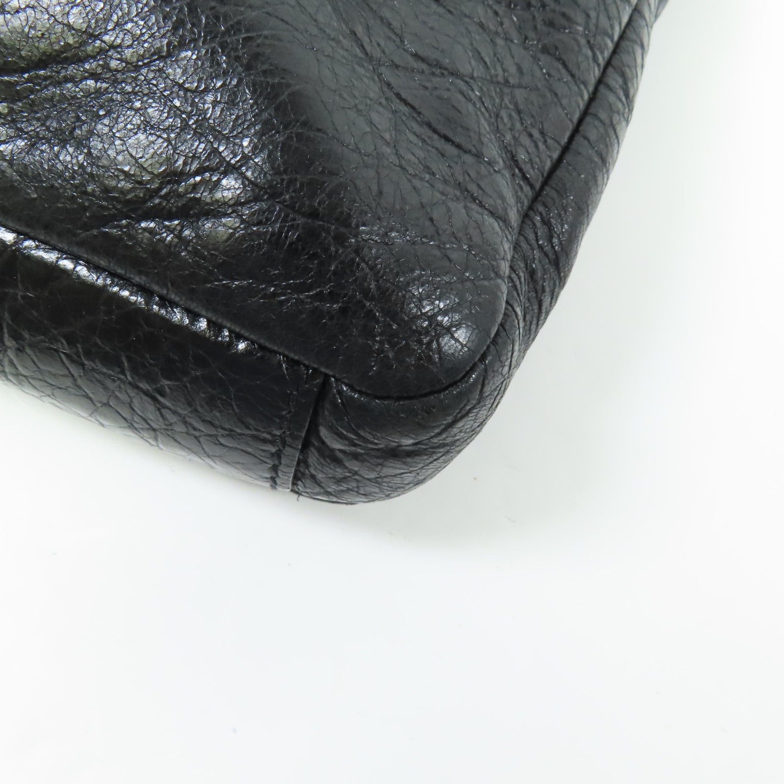 BALENCIAGA 牛皮皮革2 Way Shoulder Bag銀扣手挽肩背兩用袋