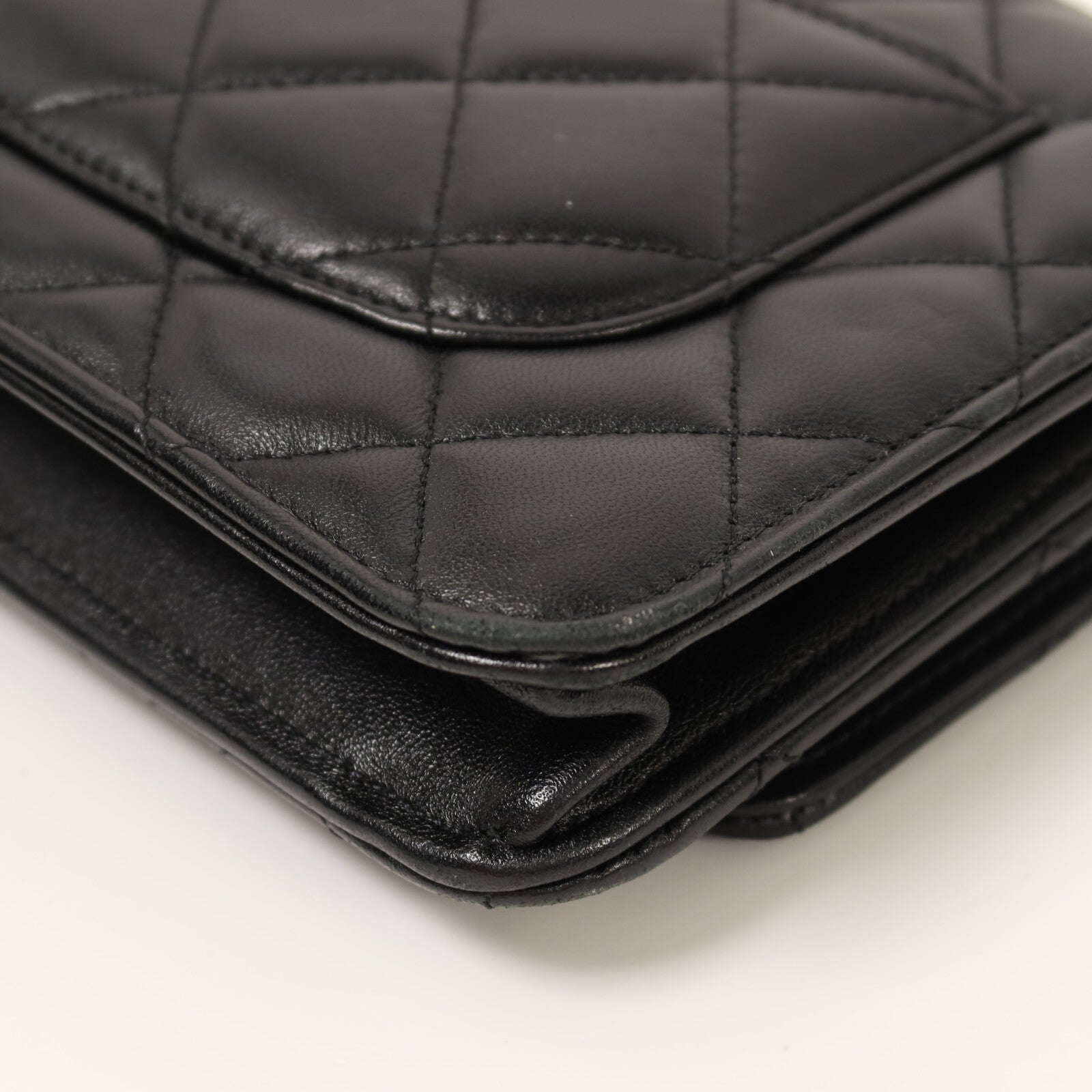 CHANEL 羊皮皮革WOC Wallet on Chain金扣鏈帶肩背袋