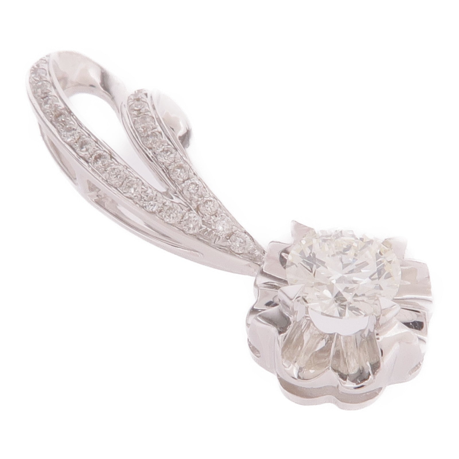 JEWELRY 【激減優惠】18K白金Diamond Pendant Top鑽石吊墜