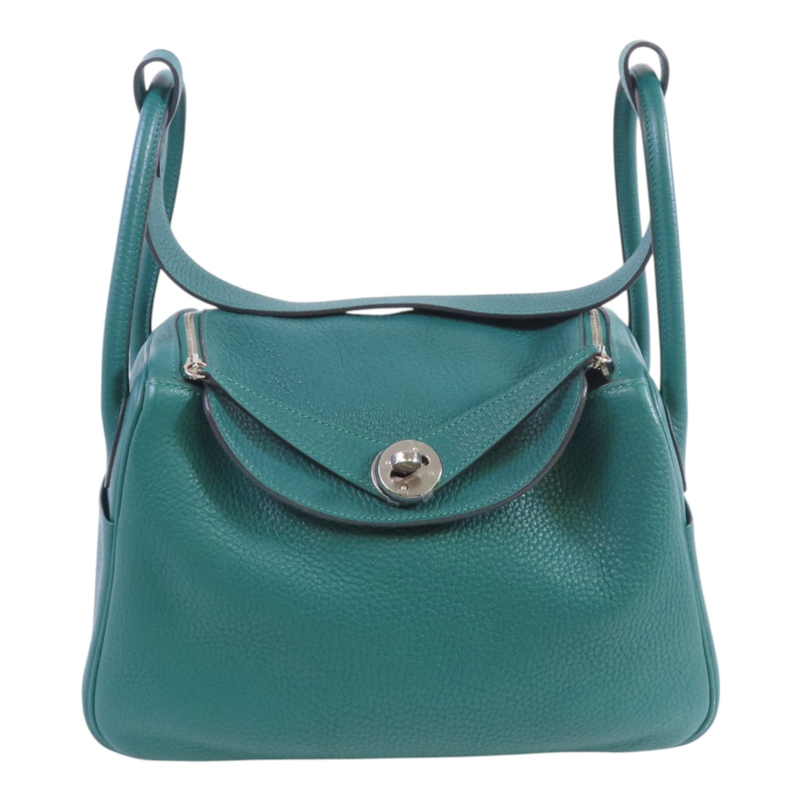 HERMES Clemence皮革Lindy 26 Shoulder Bag銀扣肩背袋