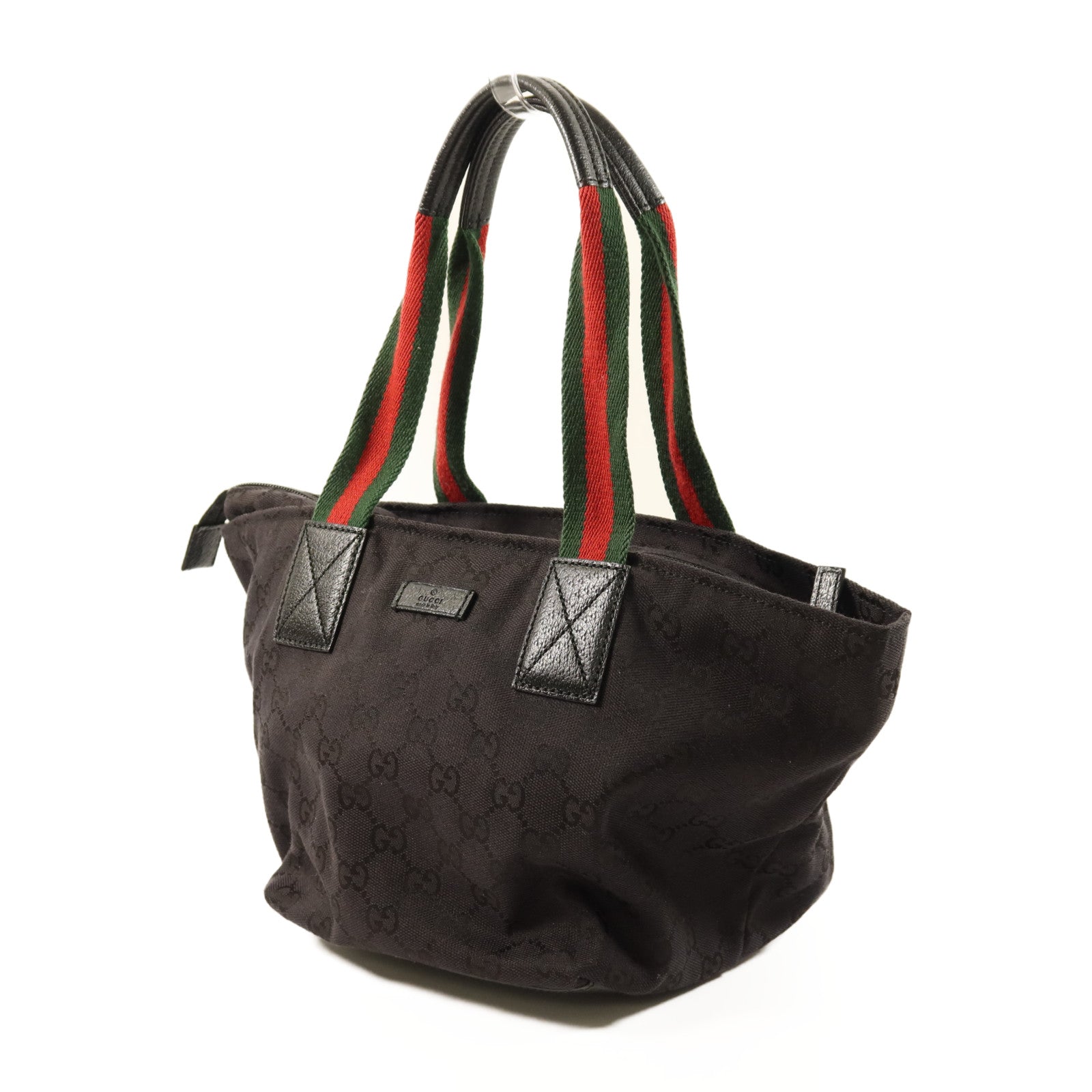 GUCCI 帆布Tote Bag銀扣手挽袋