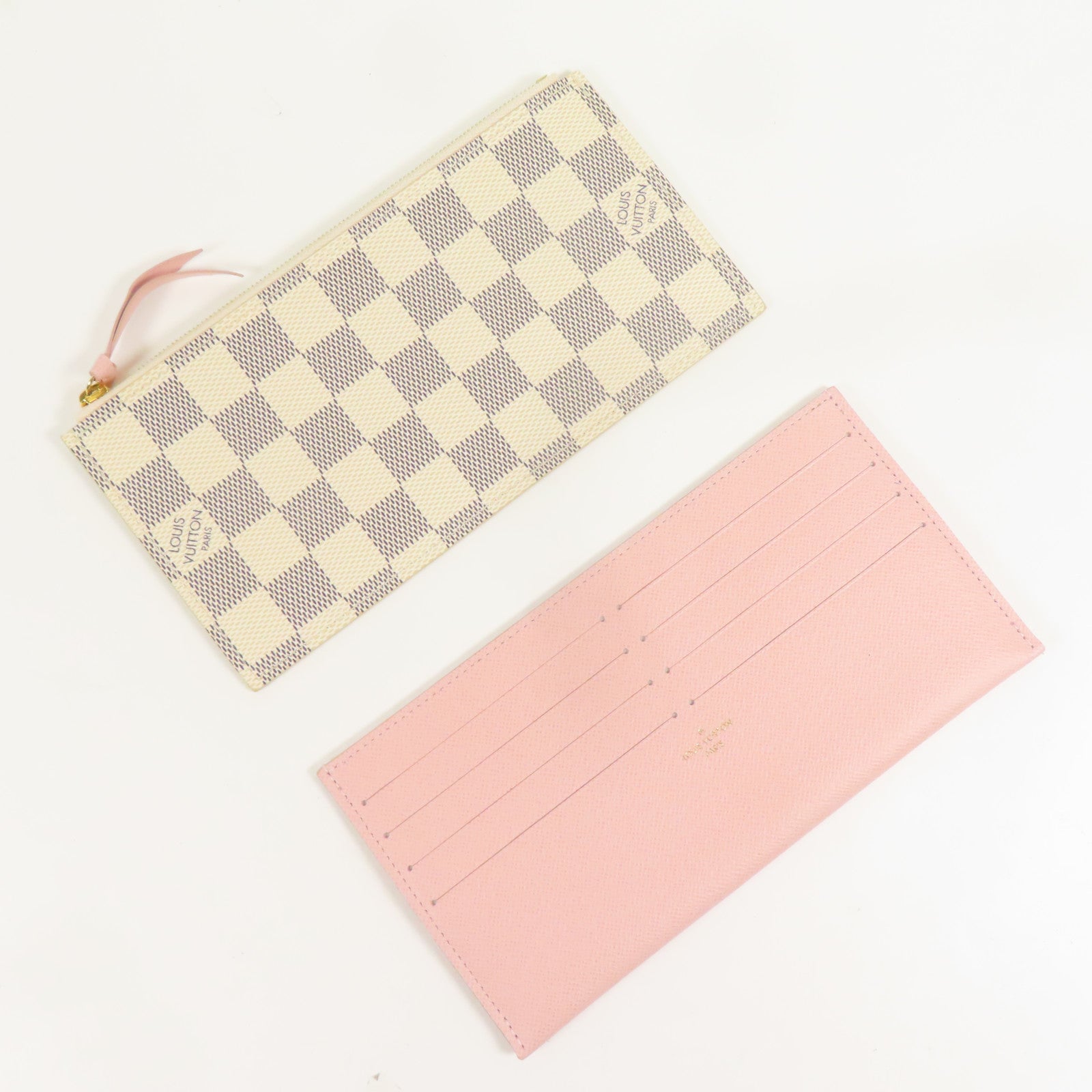 LOUIS VUITTON Damier Azur Felicie Pochette金扣鏈帶肩背袋