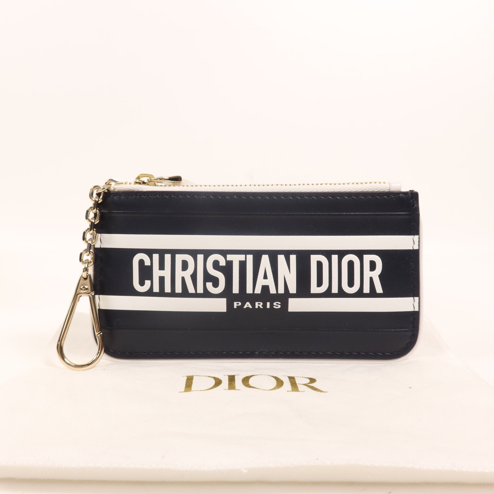 Dior 牛皮皮革Key Chain金扣鎖匙包