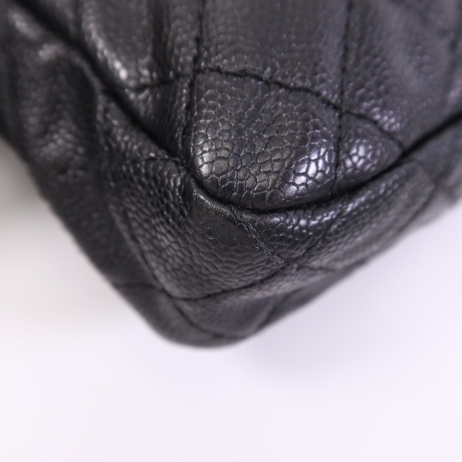 CHANEL 牛皮皮革Chain Shoulder Bag銀扣鏈帶肩背袋