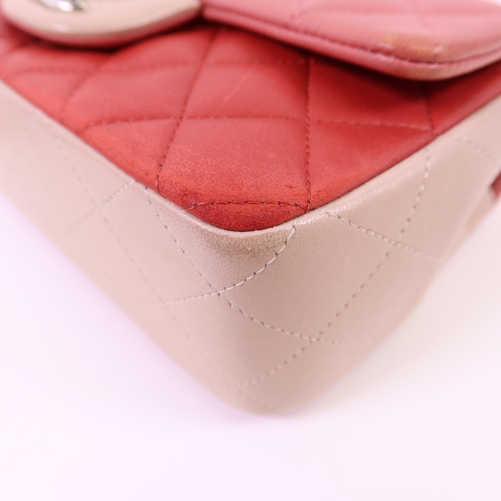 CHANEL 羊皮皮革Classic Flap 20銀扣鏈帶肩背袋