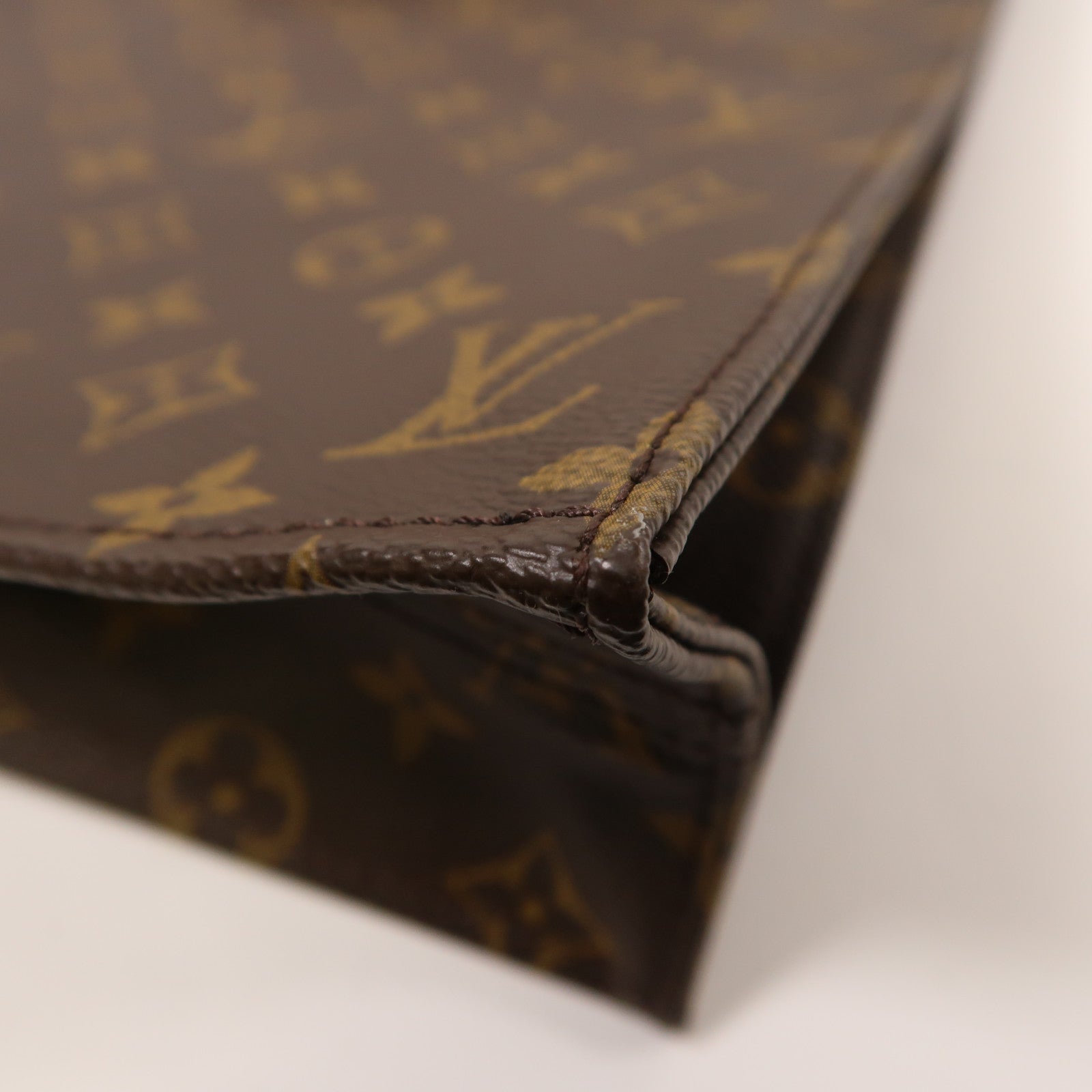 LOUIS VUITTON Monogram Sac Plat金扣手挽袋