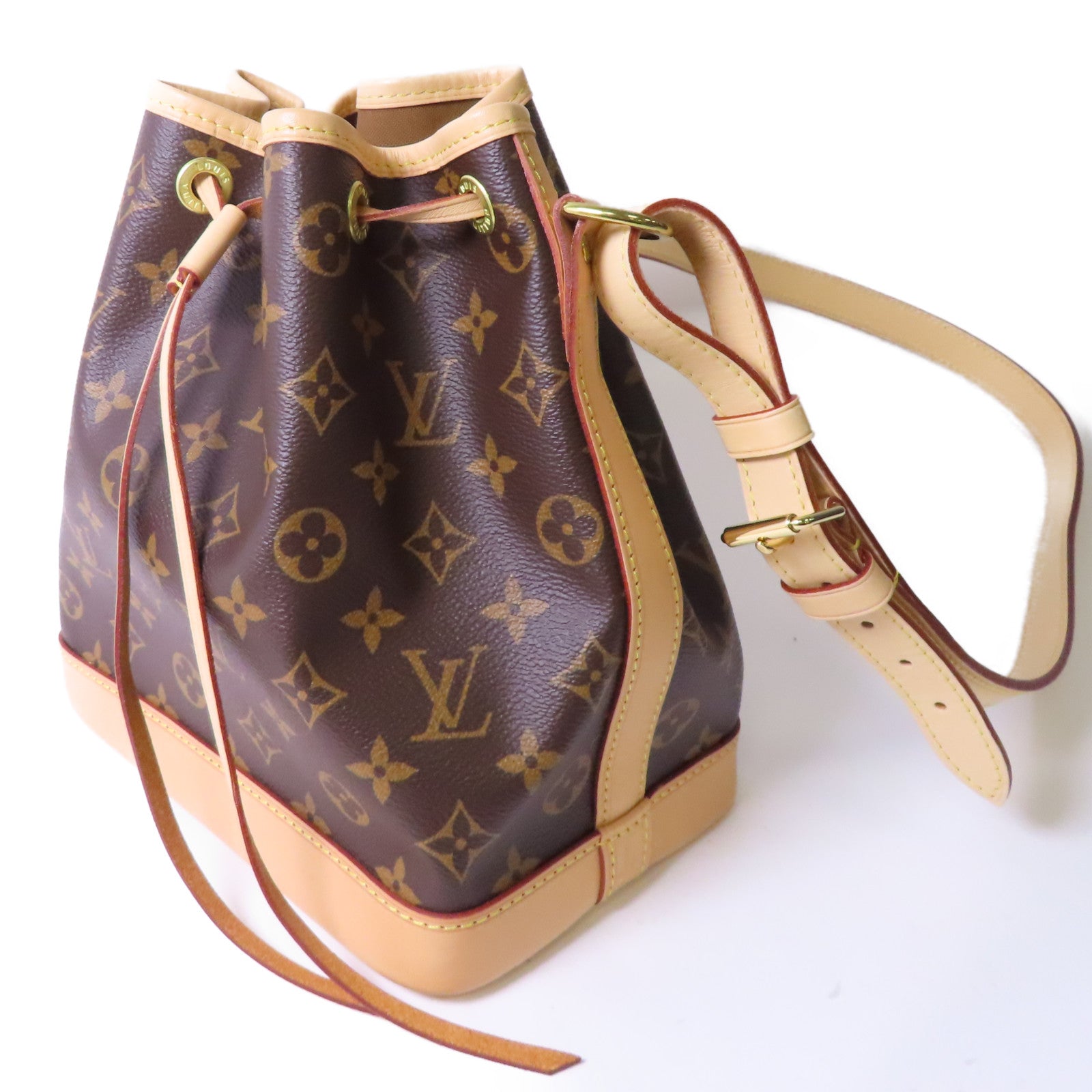 LOUIS VUITTON Monogram Noe BB金扣肩背袋啡色