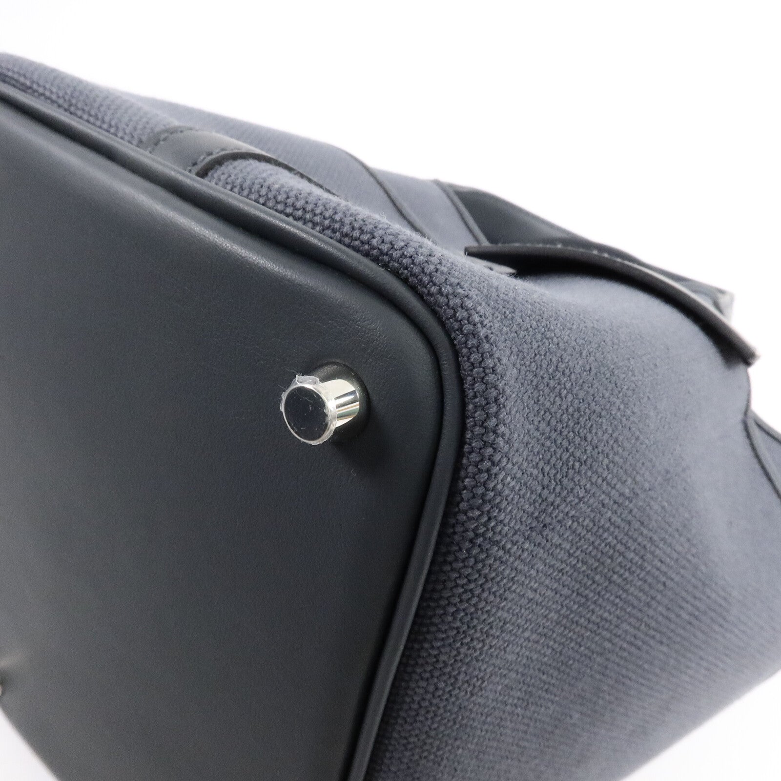 HERMES 帆布/皮革Picotin Cargo PM手挽袋Ardoise