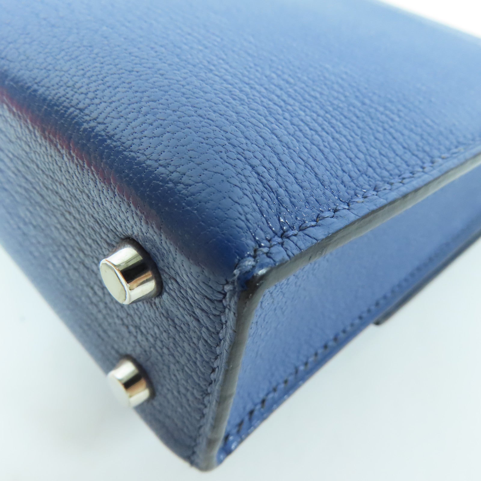 HERMES Chevre皮革Verrou Mini銀扣鏈帶肩背袋