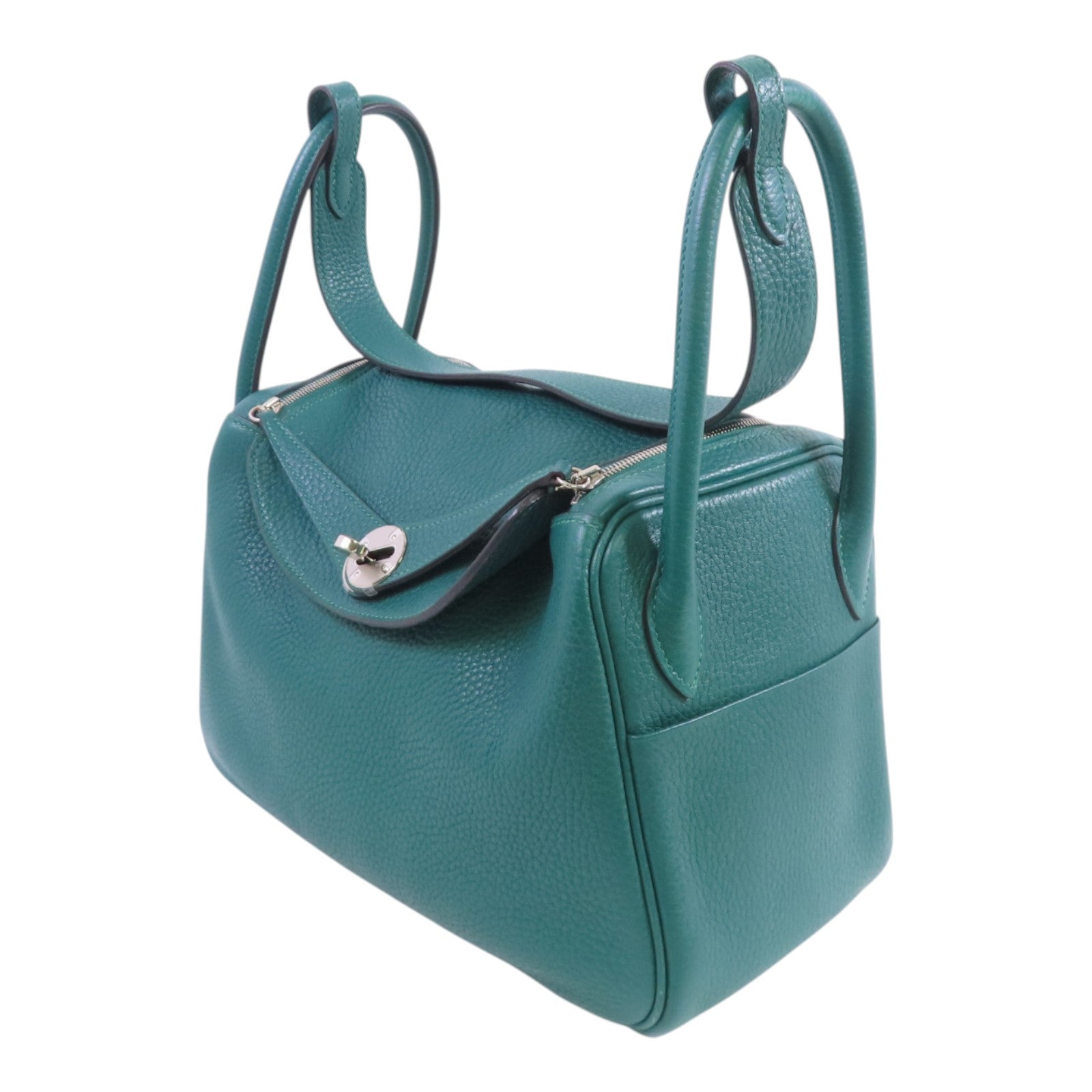 HERMES Clemence皮革Lindy 26 Shoulder Bag銀扣肩背袋