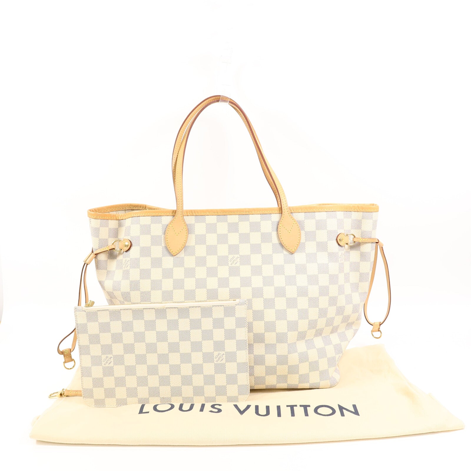 LOUIS VUITTON Damier Neverfull MM手挽袋