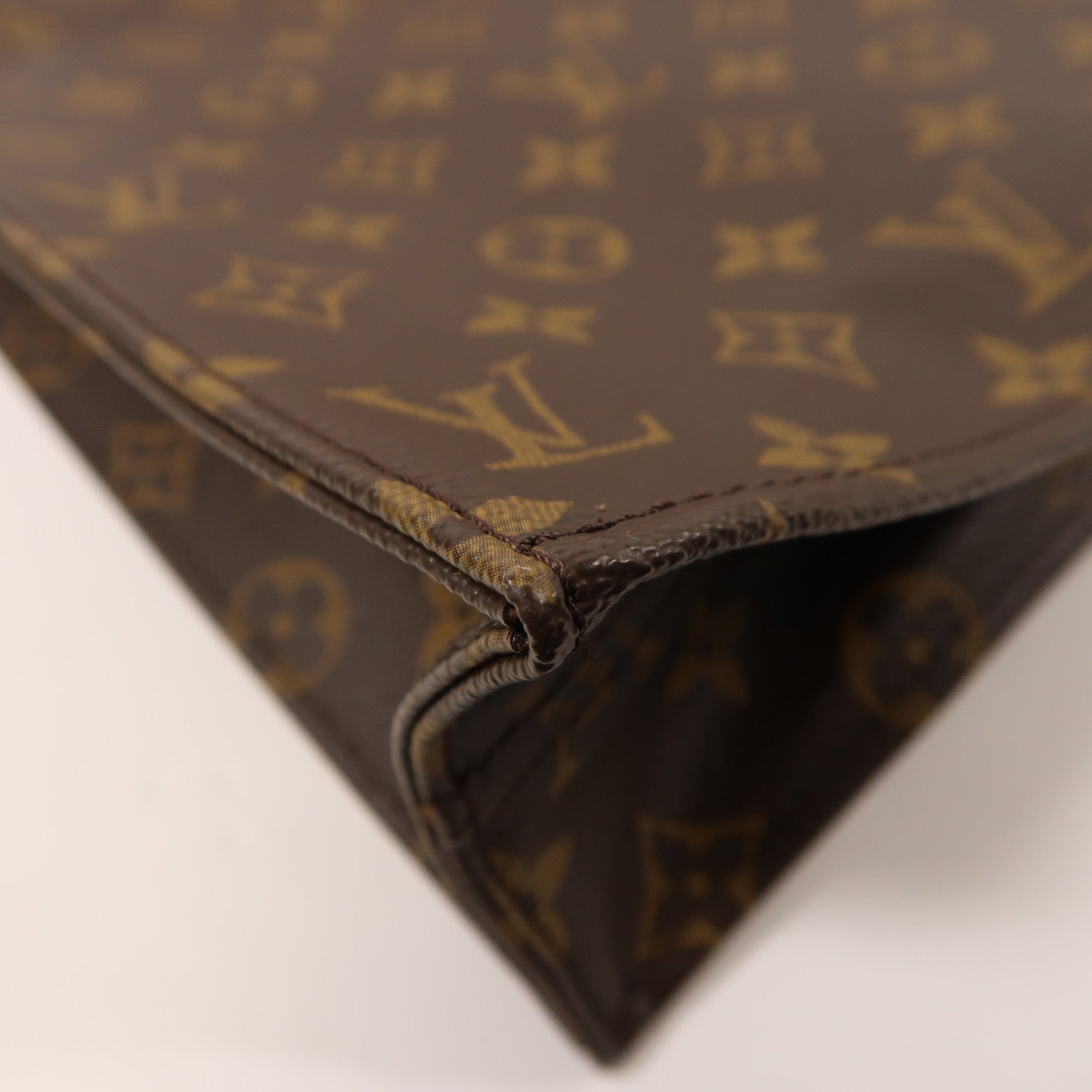 LOUIS VUITTON Monogram Sac Plat金扣手挽袋