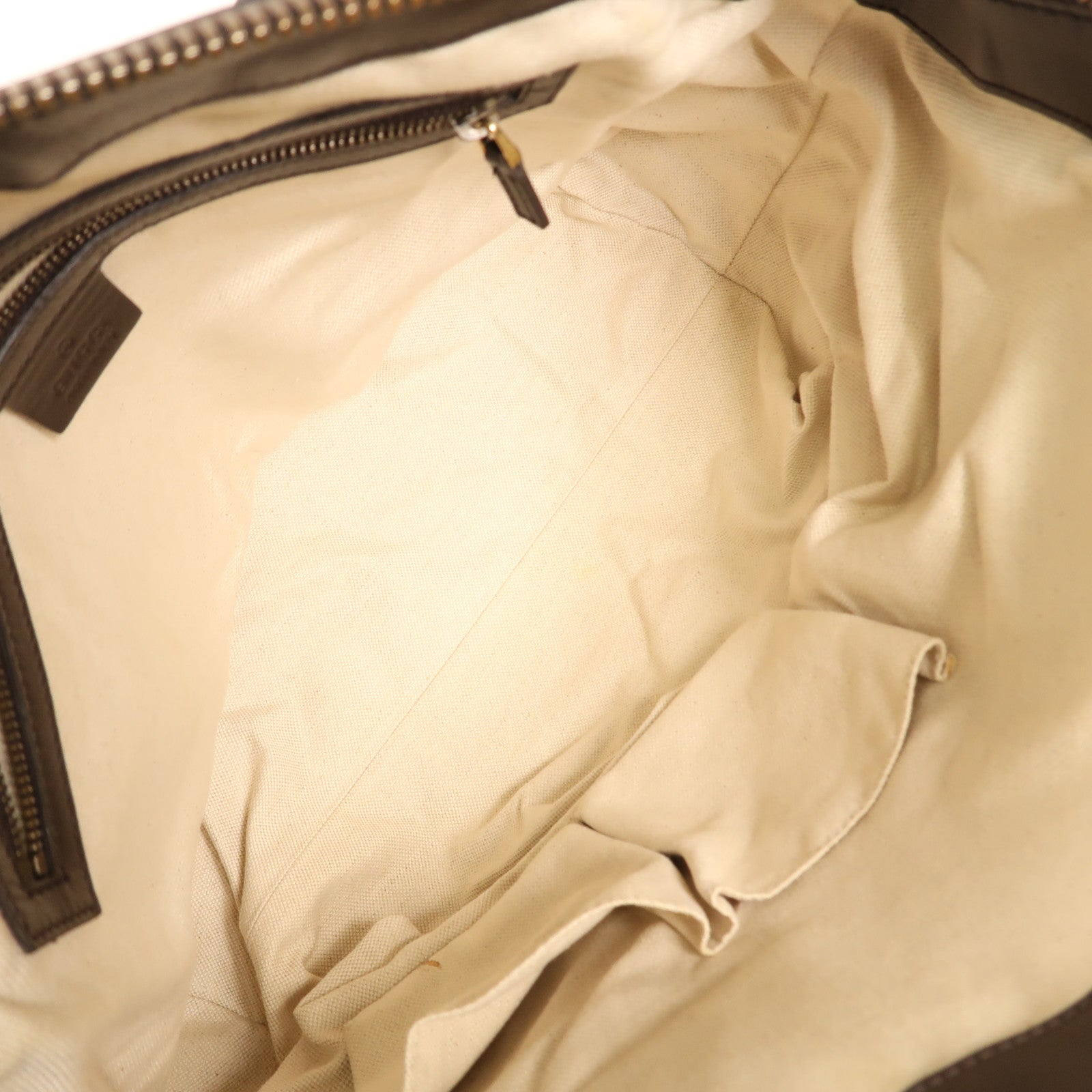 GUCCI 帆布/皮革Scarletti金扣手挽袋