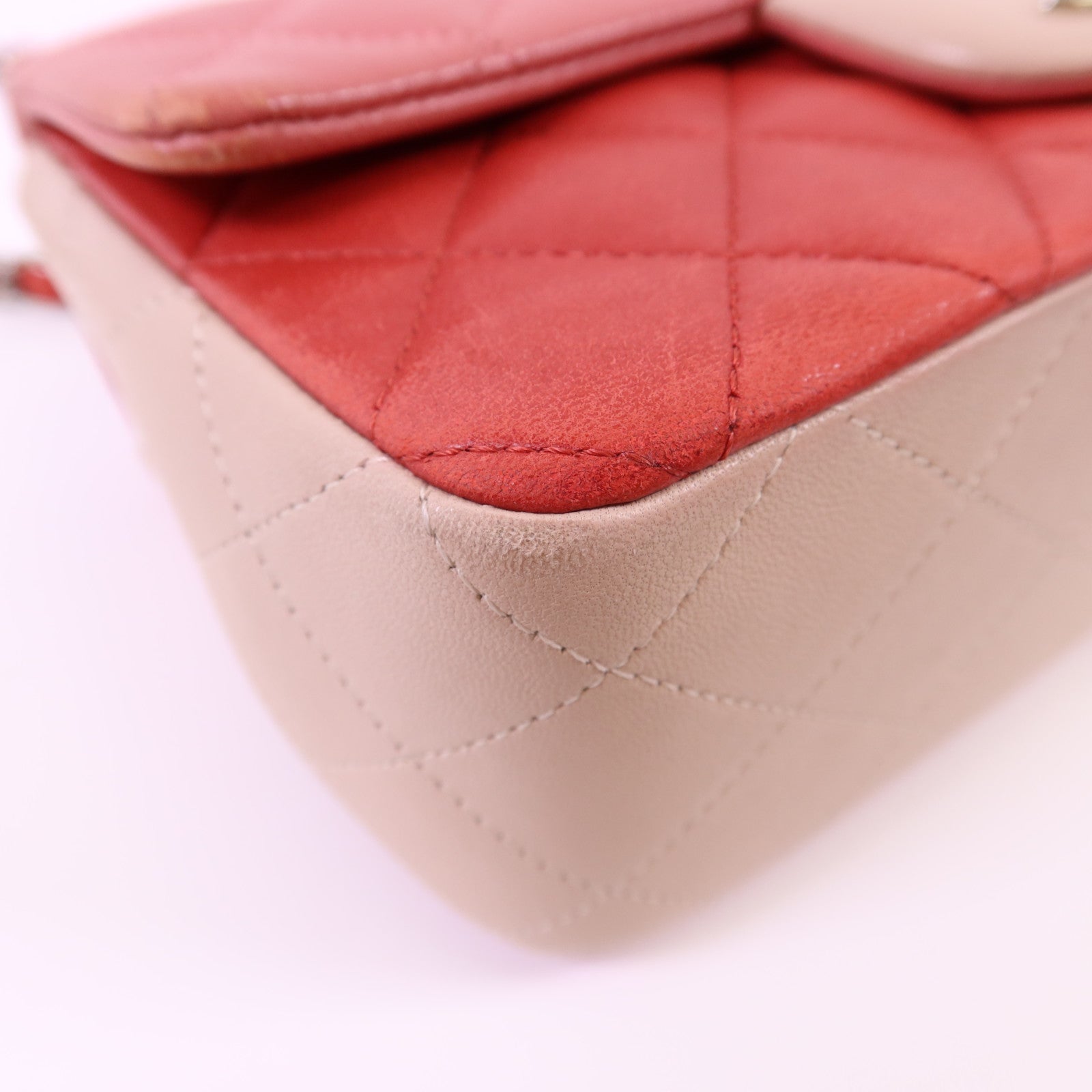 CHANEL 羊皮皮革Classic Flap 20銀扣鏈帶肩背袋